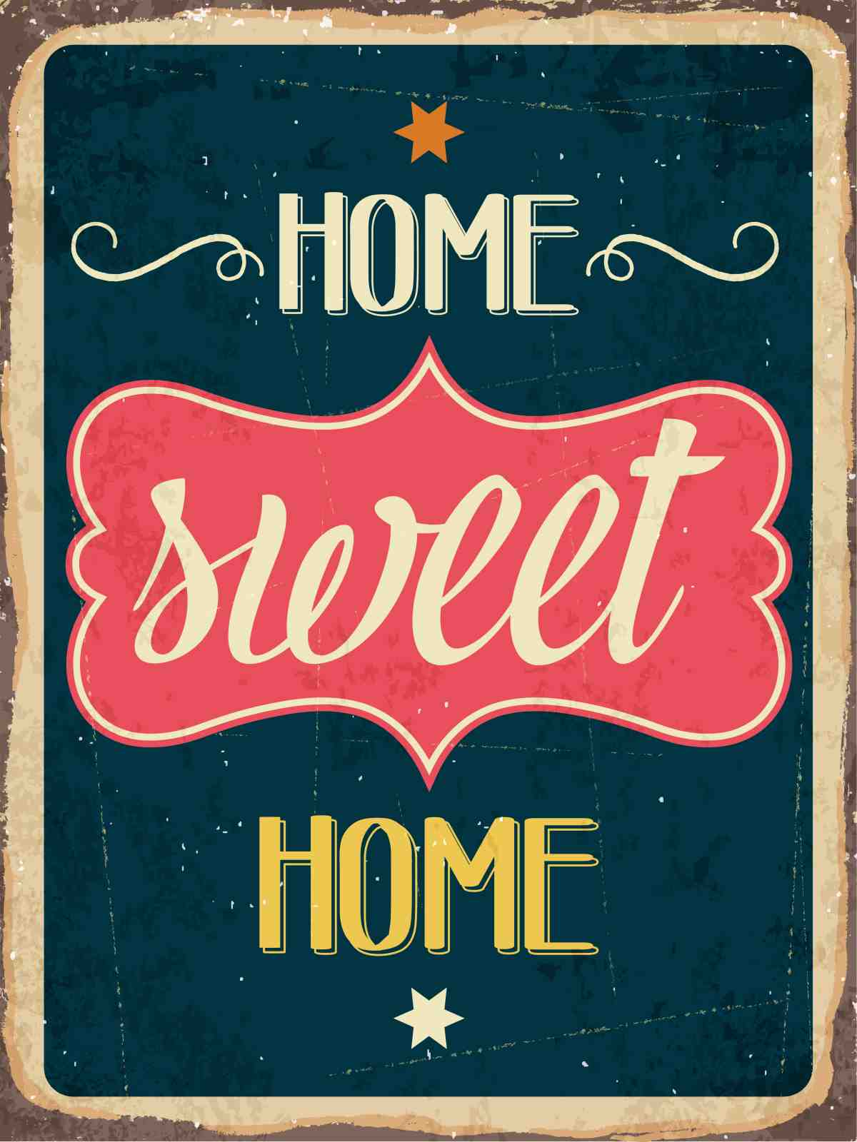 Vintage "Home Sweet Home" Wall Art