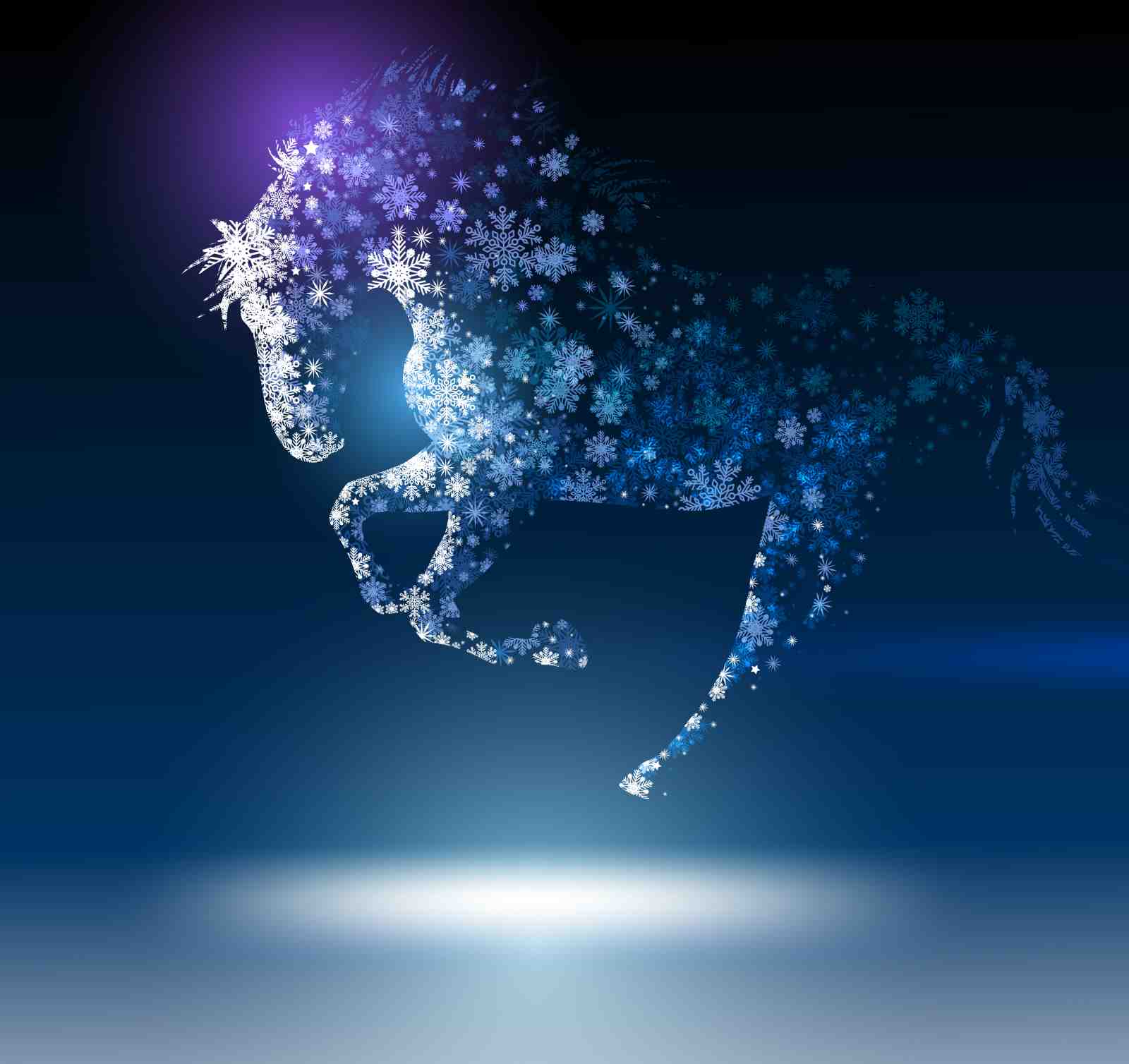 Majestic Snowflake Horse Wall Art