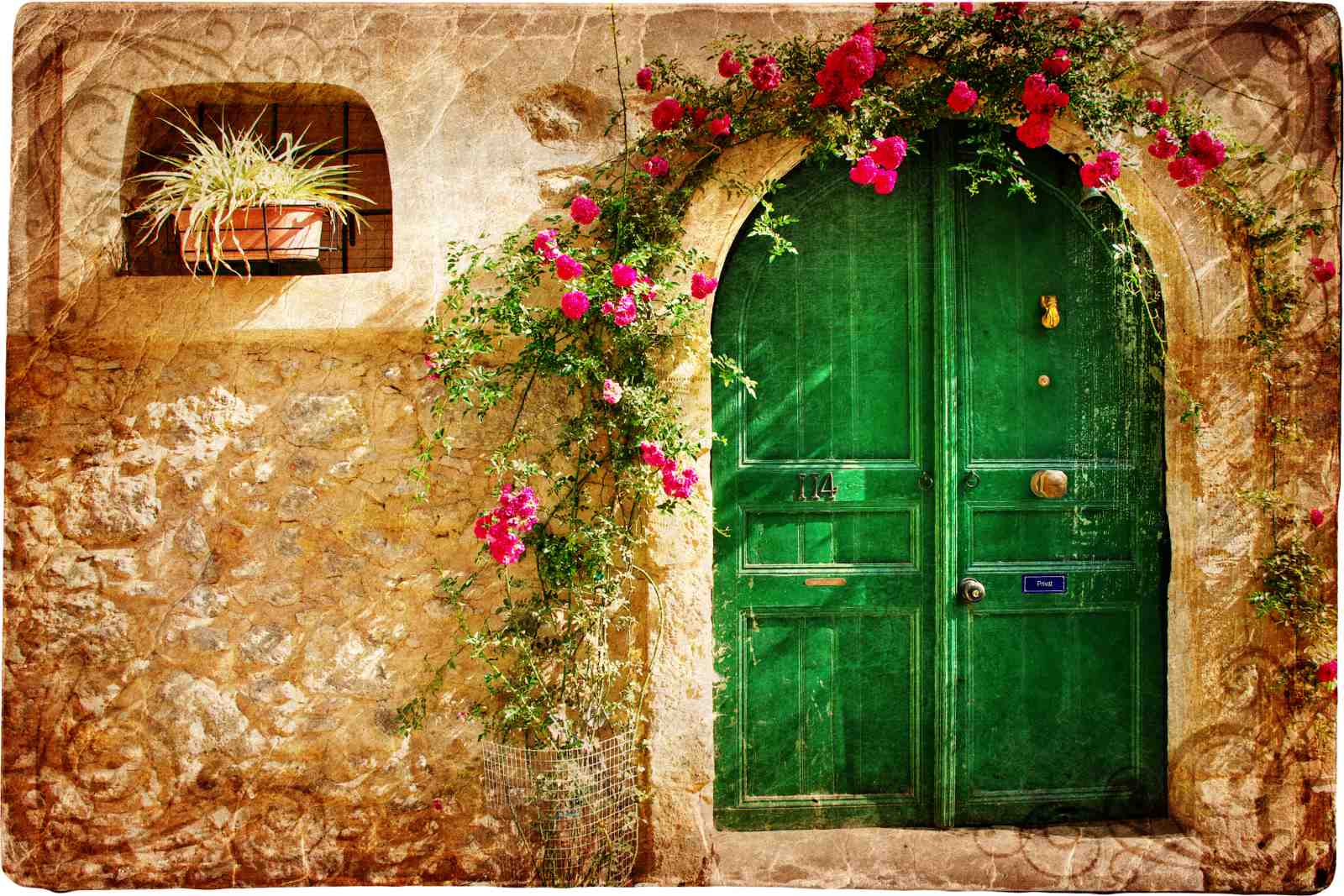Enchanting Doorway Vintage Charm Wall Art