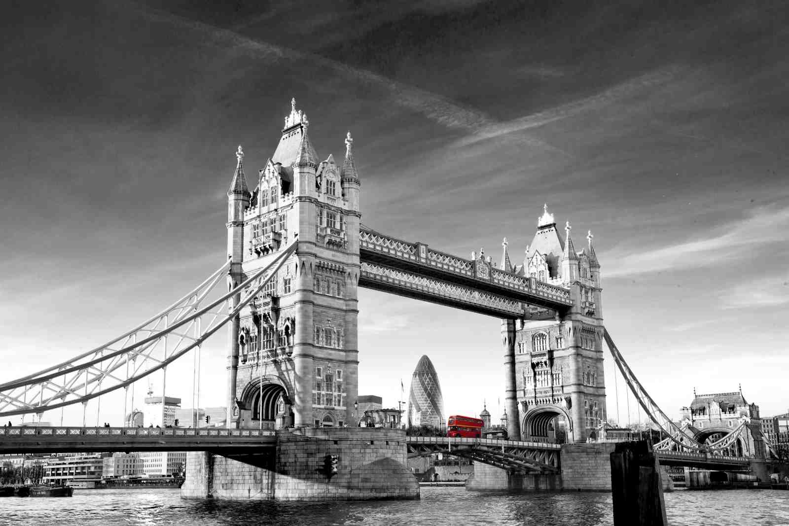 London Tower Bridge Red Bus Wall Art