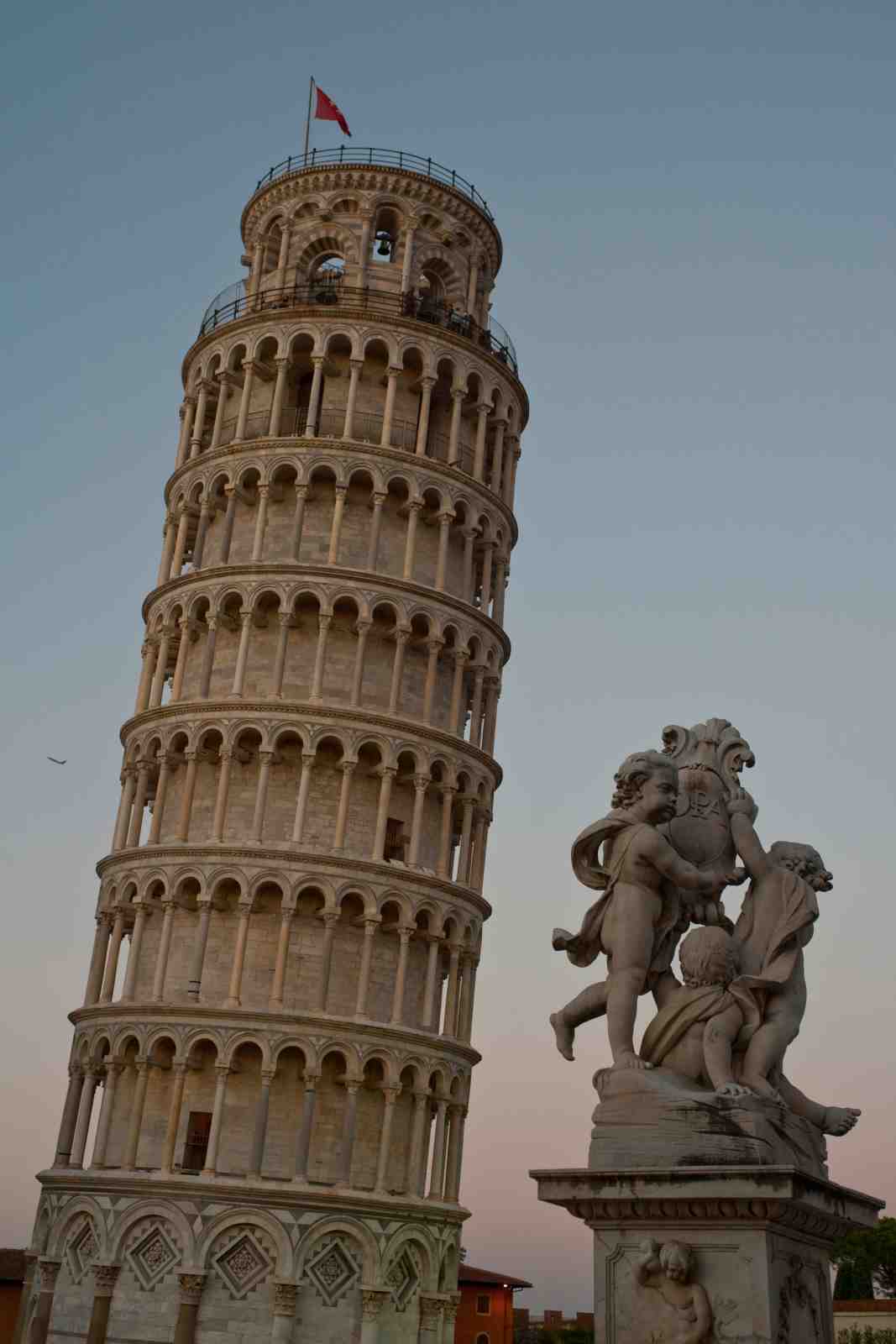 Leaning Tower of Pisa & Cherub Statues Wall Art