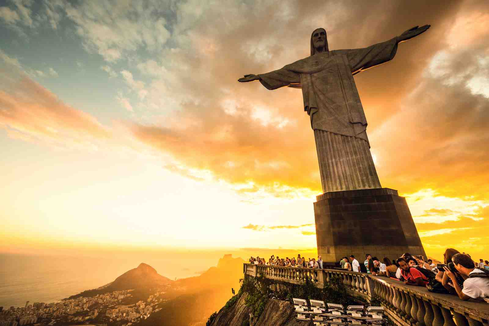 Christ the Redeemer Sunset Rio Wall Art