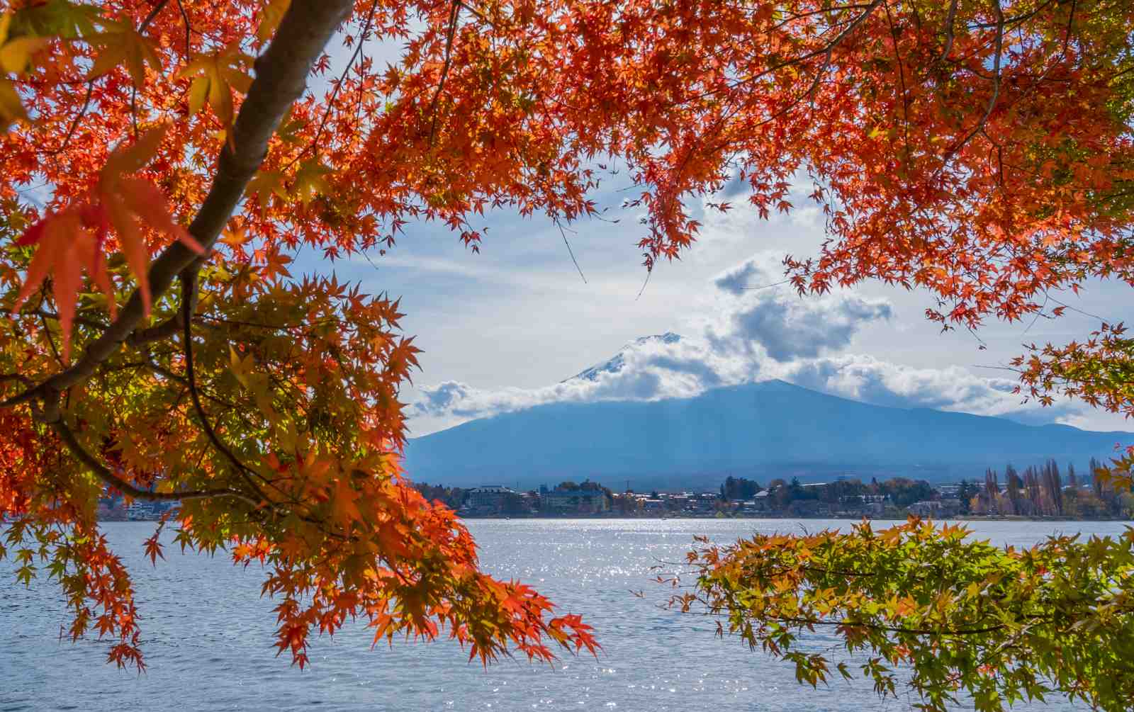 Vibrant Autumn Mountain Lake Wall Art
