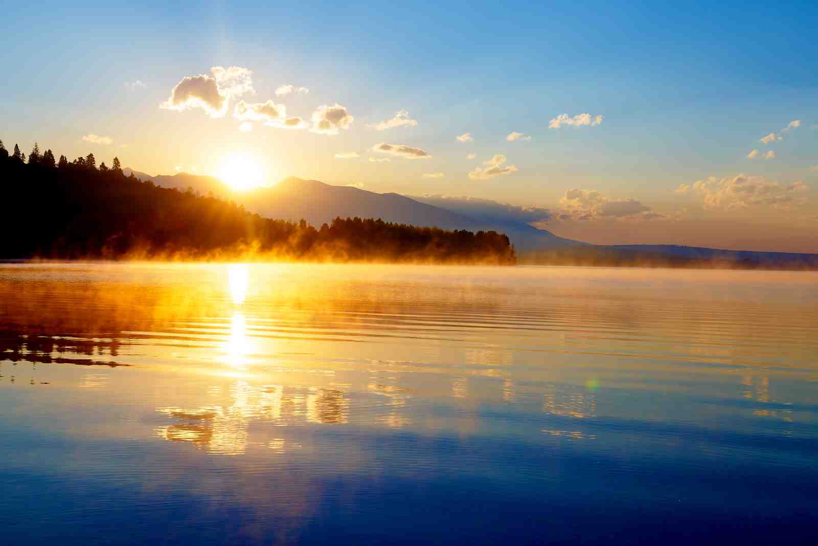 Sunrise Lake Serenity Wall Art - Nature Wall Art