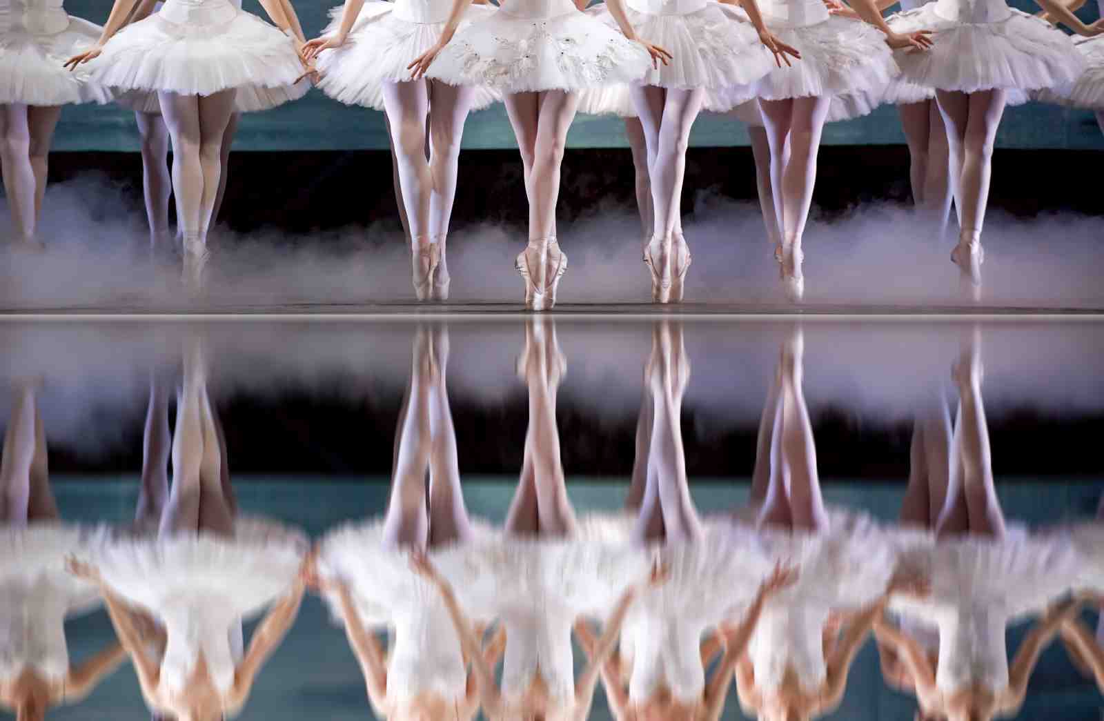 Elegant Ballet Dancers on Stage Wall Art