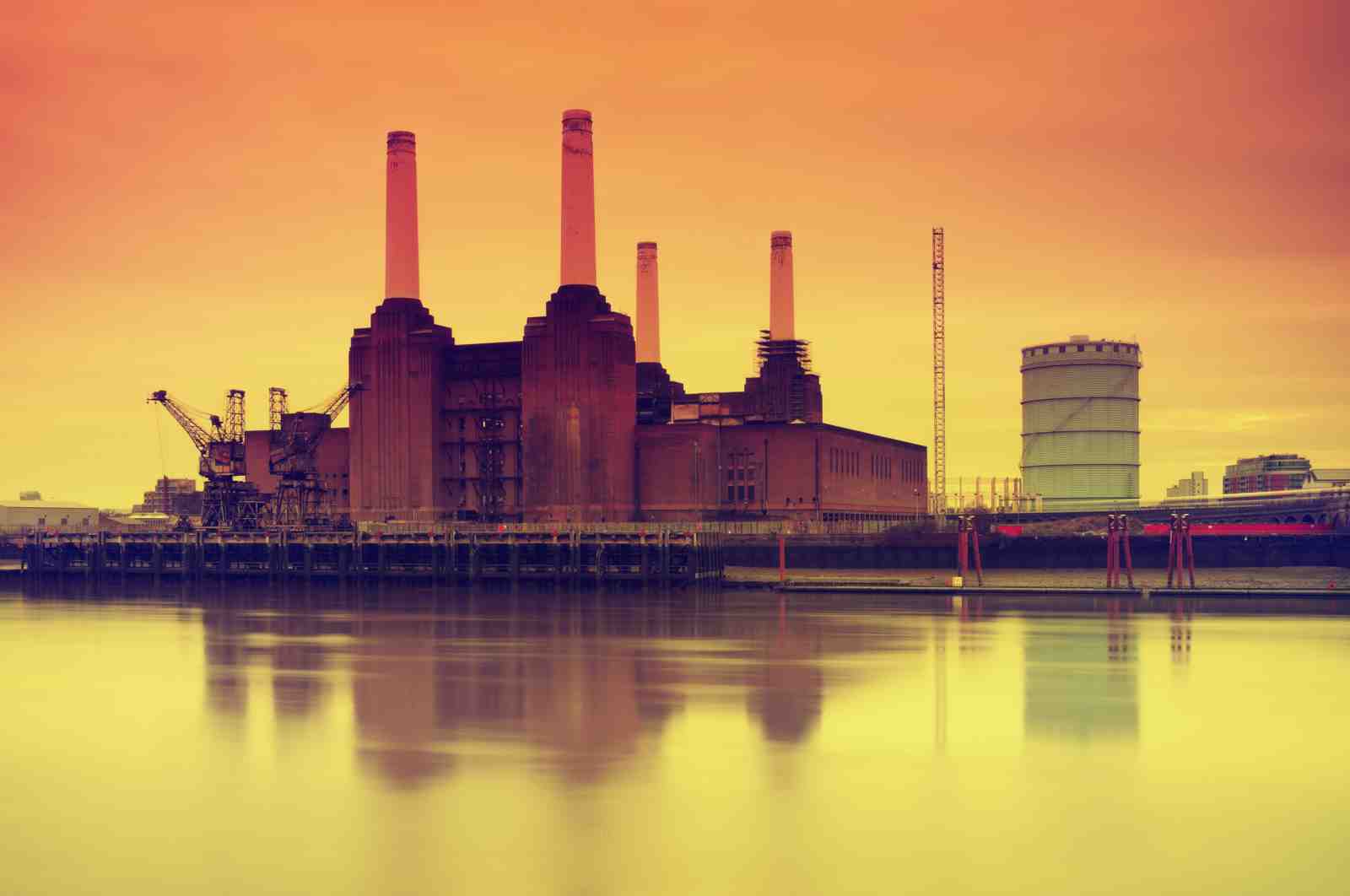 Iconic Power Station Thames Sunset Wall Art