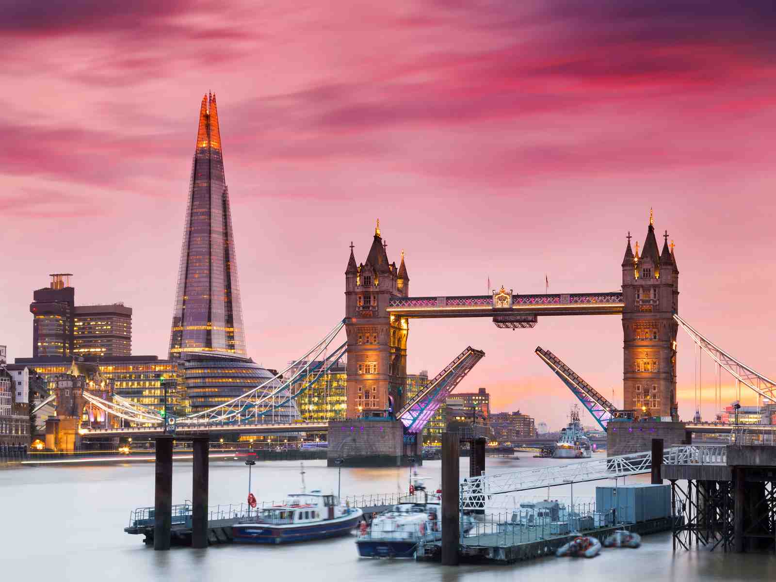 Iconic London Tower Bridge Sunset Wall Art