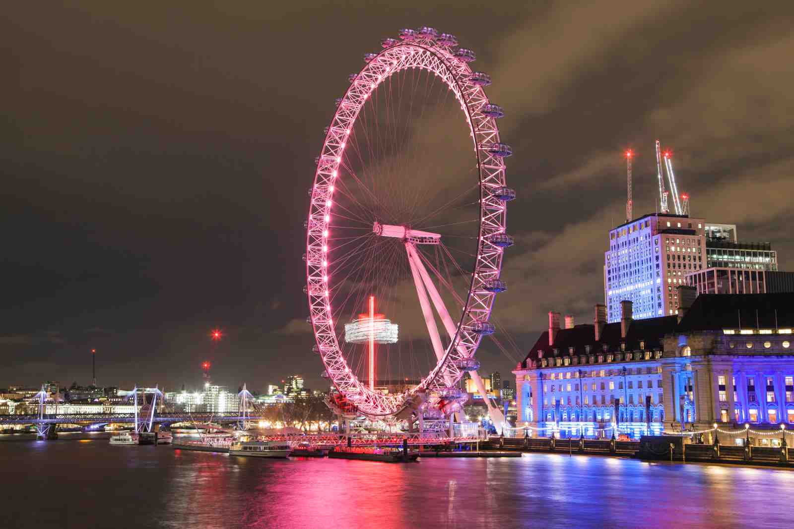 London Eye Night View Wall Art