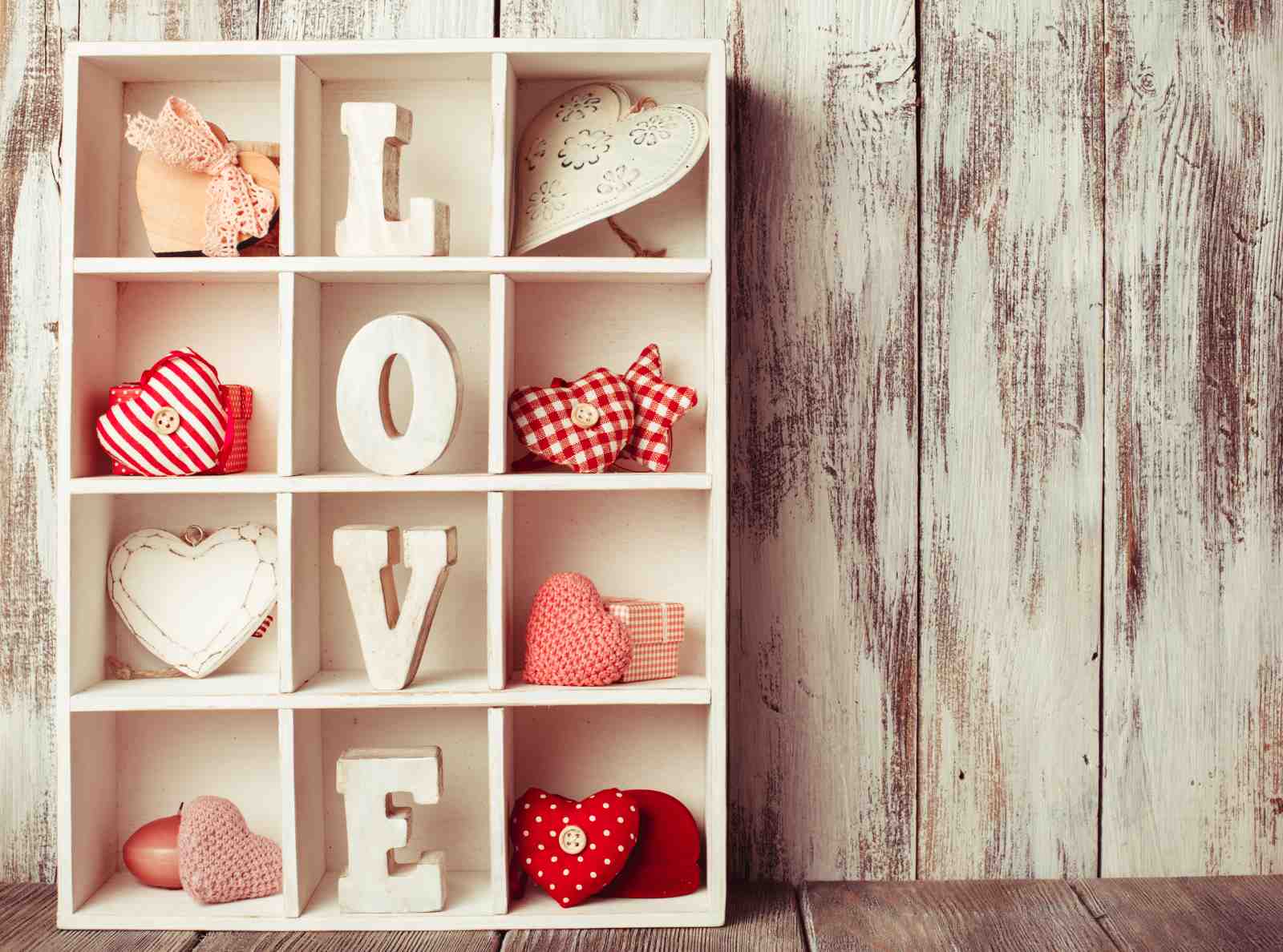 Romantic LOVE Shelving Unit Wall Art