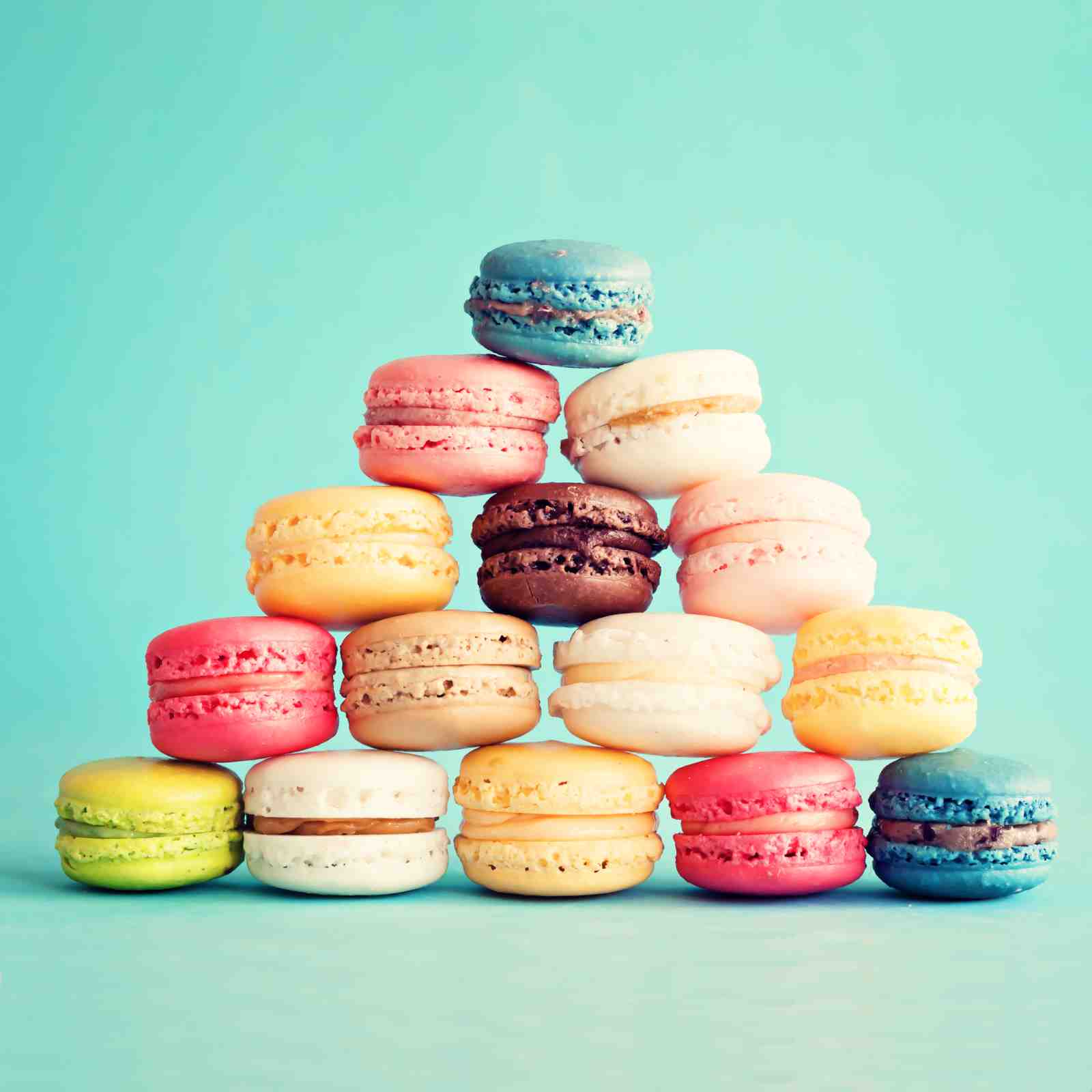 Vibrant Macaron Tower Wall Art