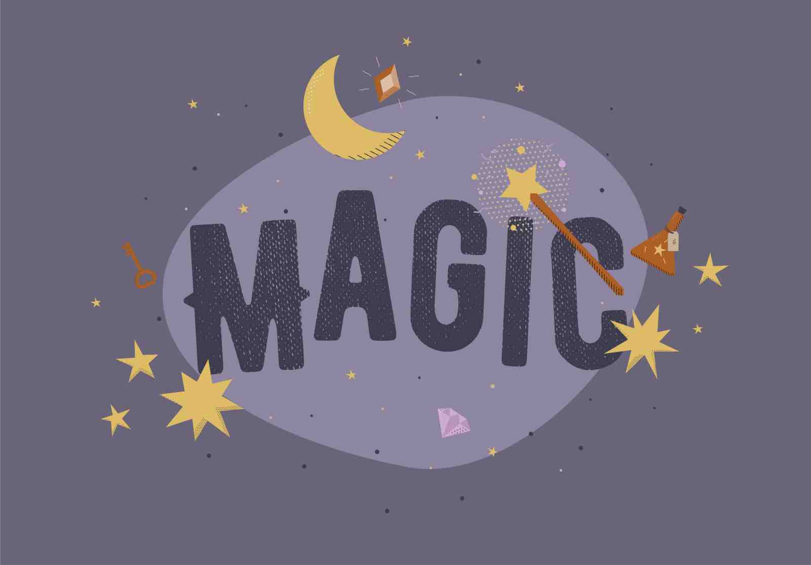 Enchanting Magic Word Typography Wall Art