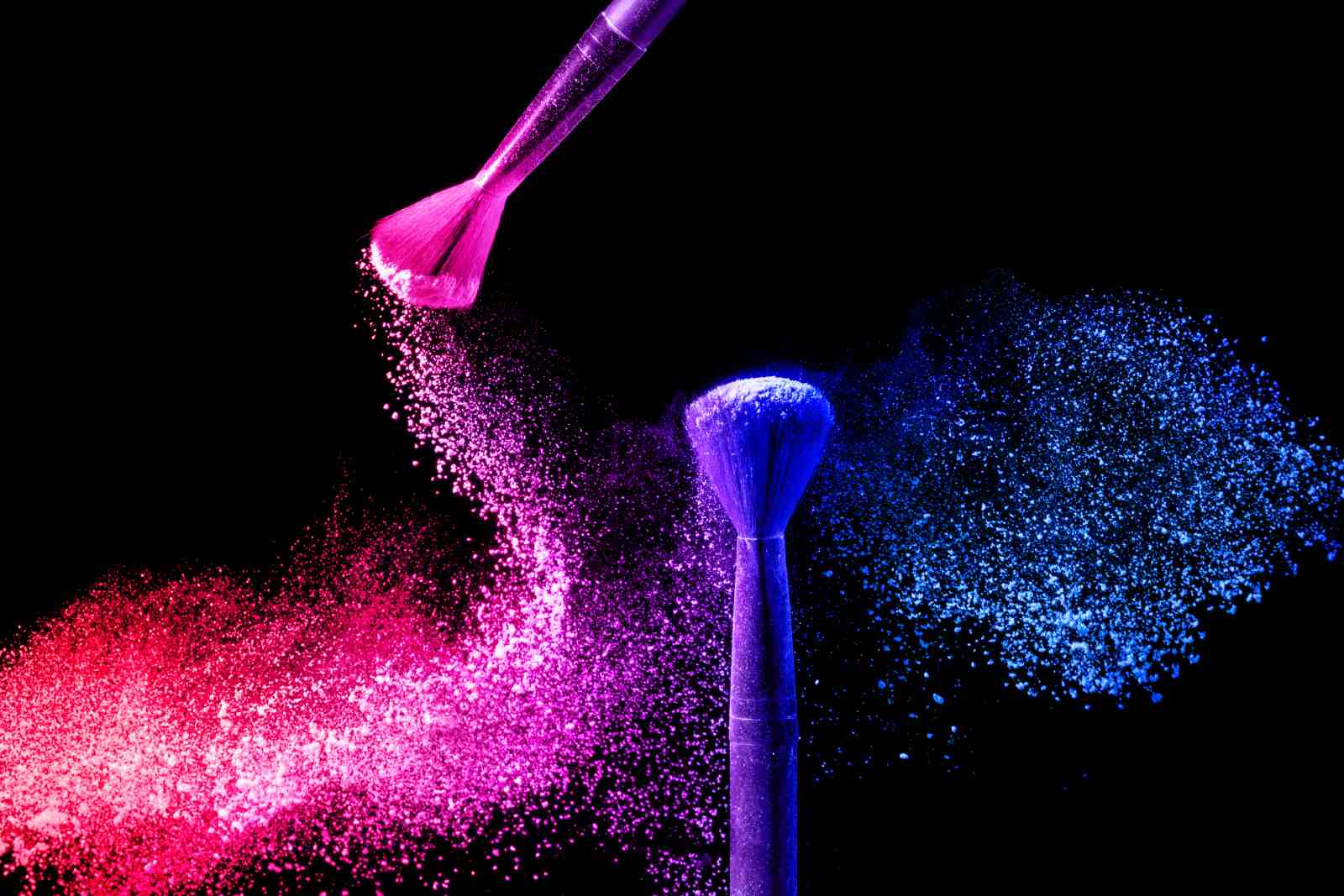 Vibrant Makeup Powder Burst Wall Art