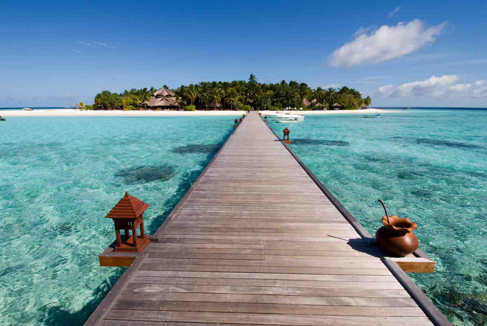 Maldives Paradise Pier Tropical Beach Wall Art
