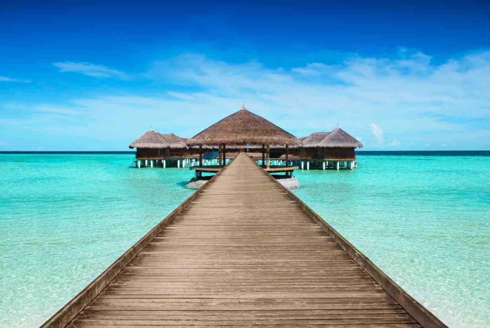 Maldives Overwater Bungalows Wall Art