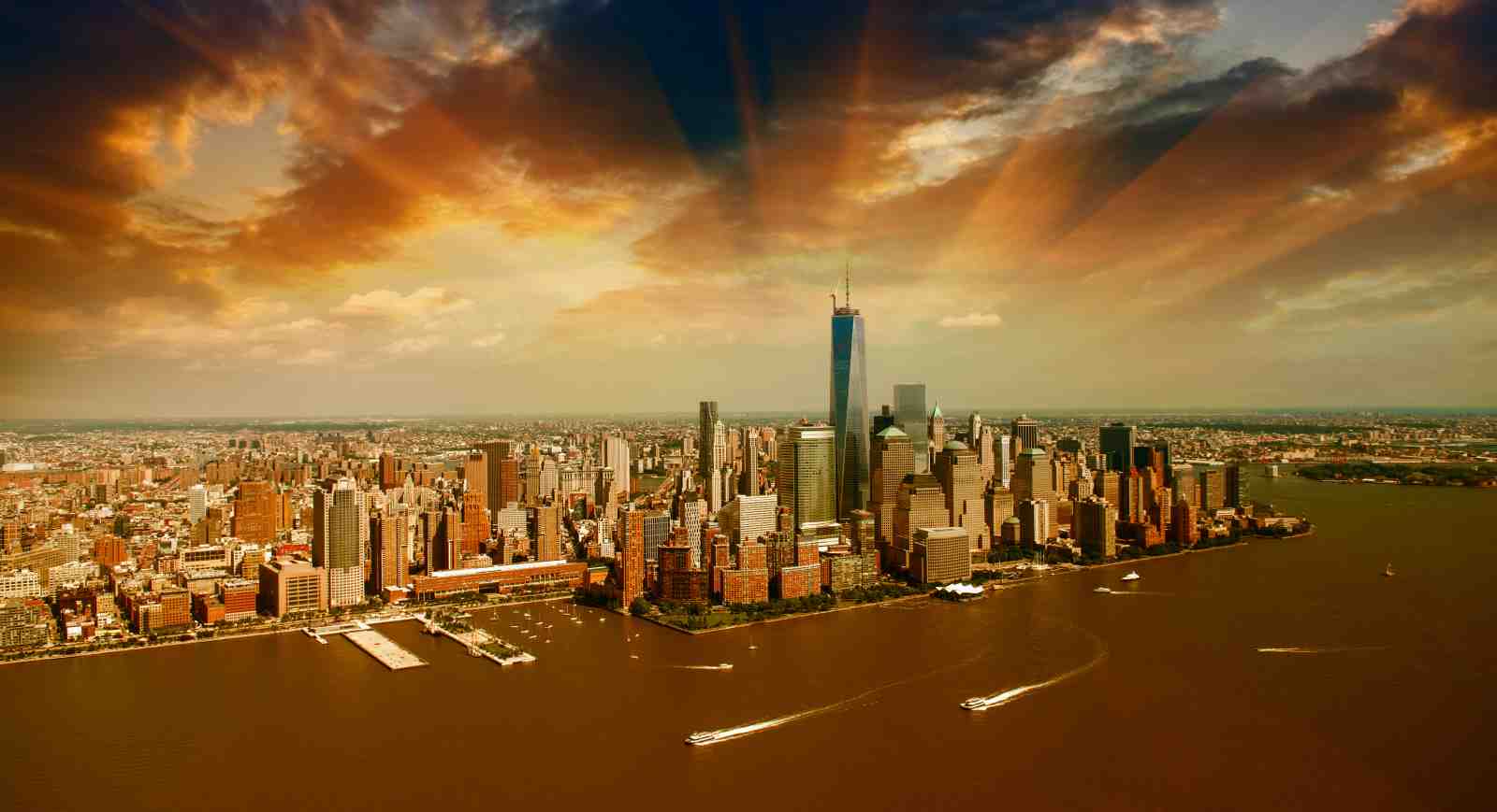 NYC Skyline Golden Hour Wall Art