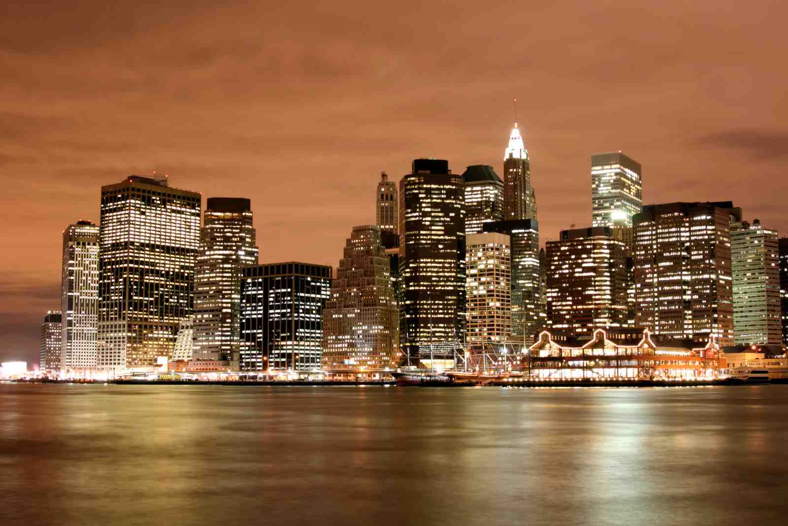 New York City Skyline at Dusk Wall Art