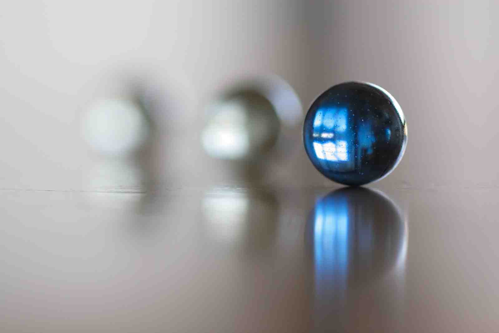 Captivating Blue Orb Minimalist Wall Art Wall Art