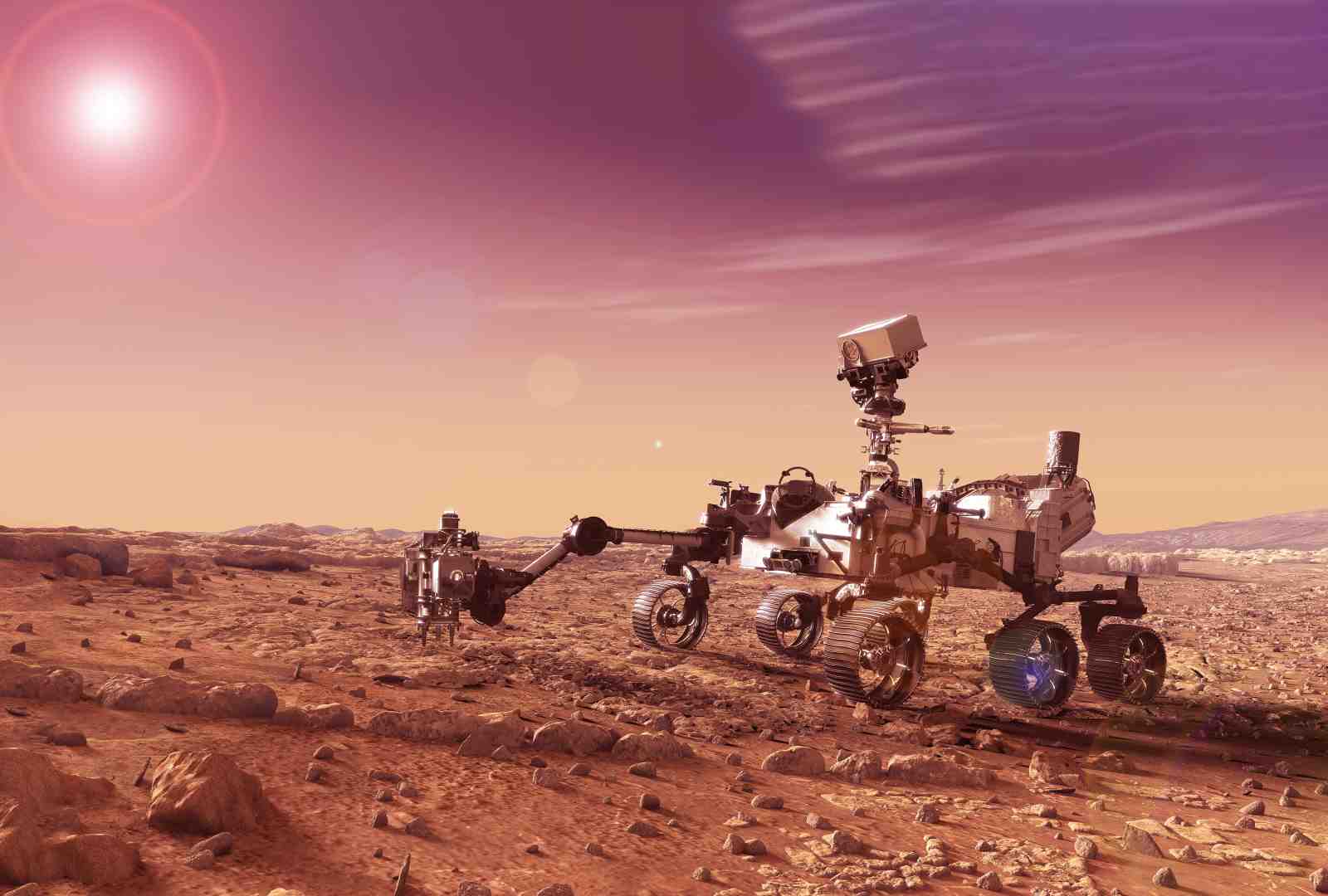Martian Rover Exploration Wall Art