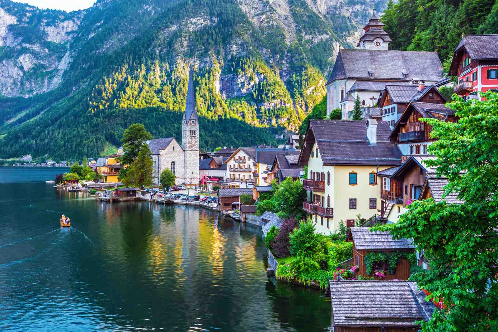 Hallstatt Lakeside Village Wall Art
