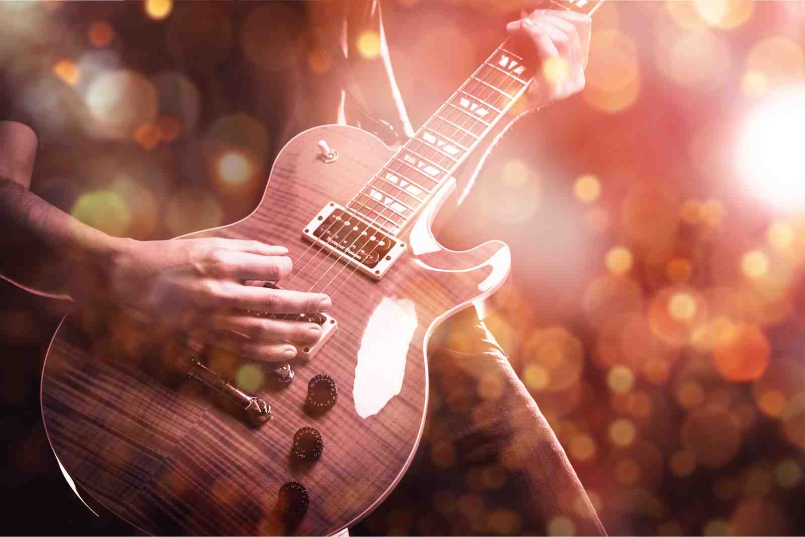 Rockstar Guitarist Bokeh Wall Art