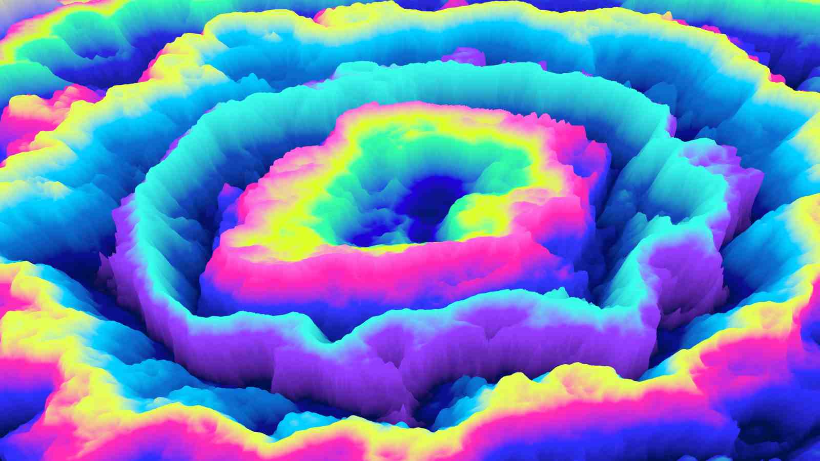 Vibrant Psychedelic Swirl Wall Art