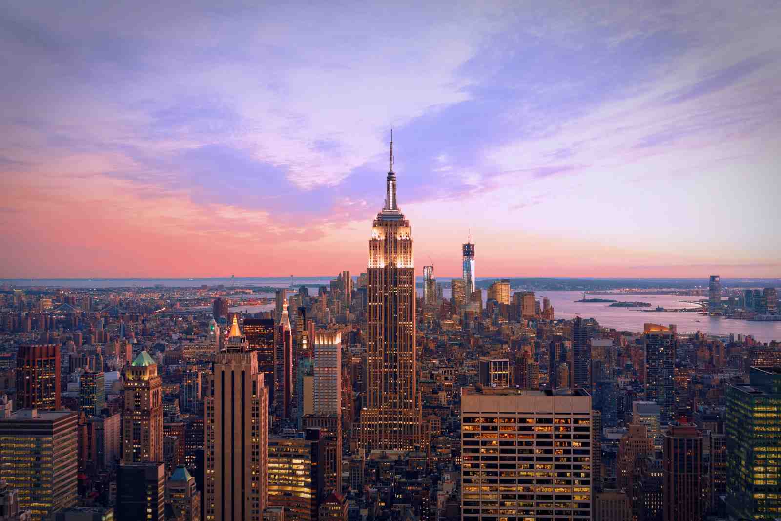 Empire State Sunset Skyline Wall Art