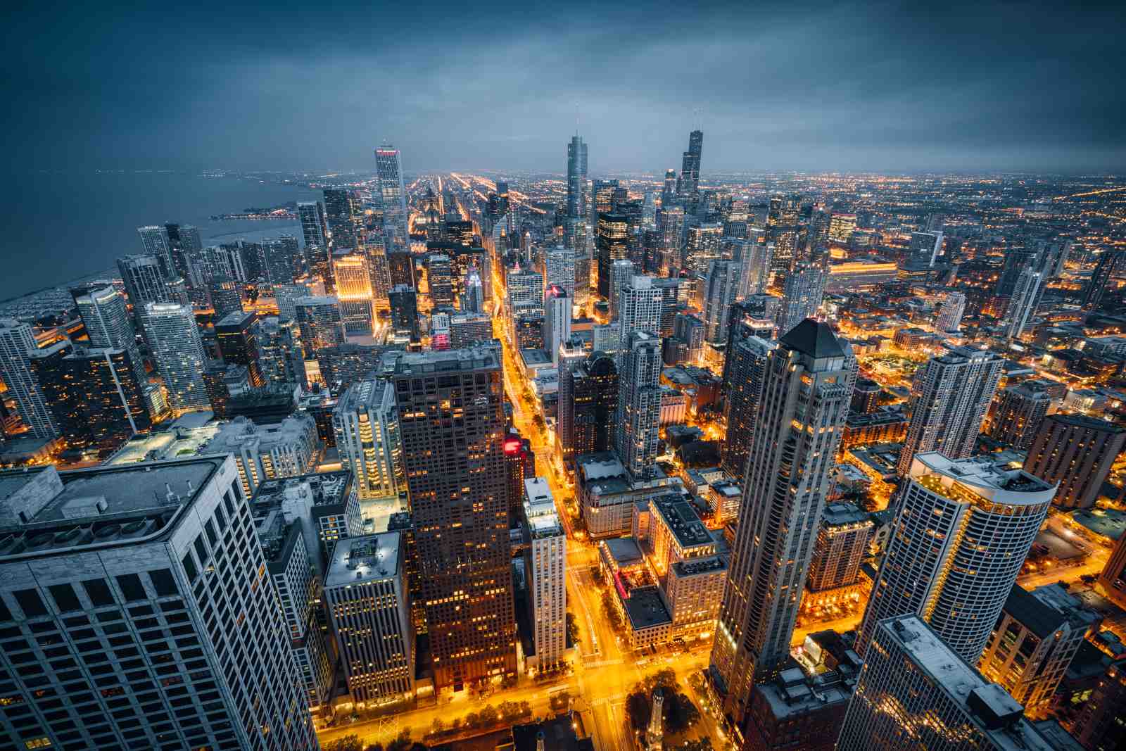 Urban Nightscape Skyline Wall Art