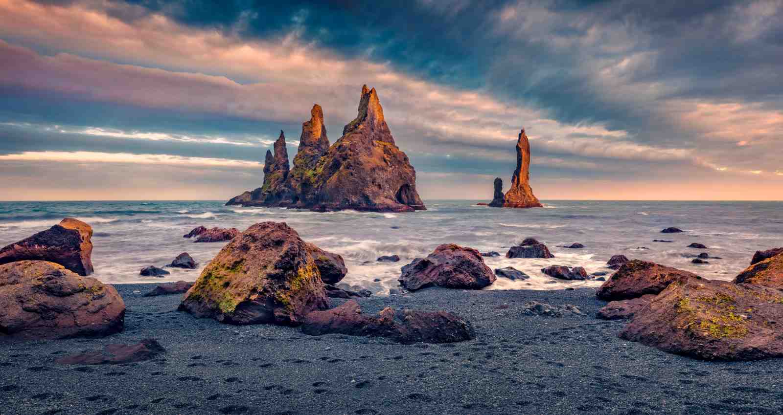 Dramatic Icelandic Sea Stacks Wall Art