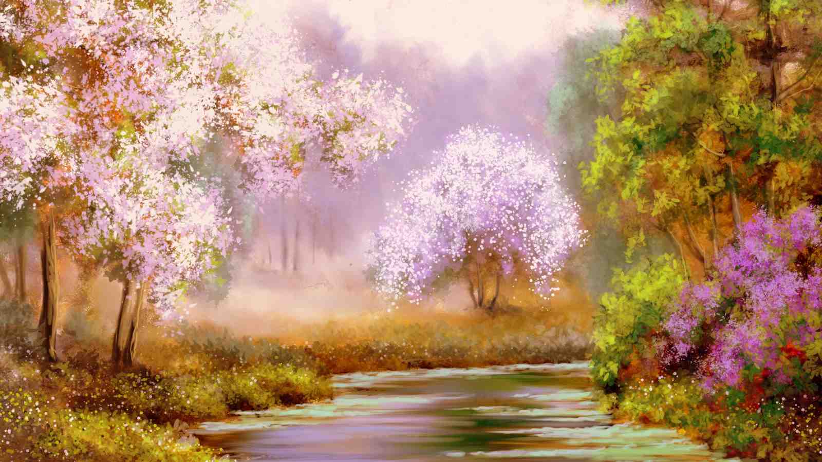 Serene Spring Meadow Wall Art