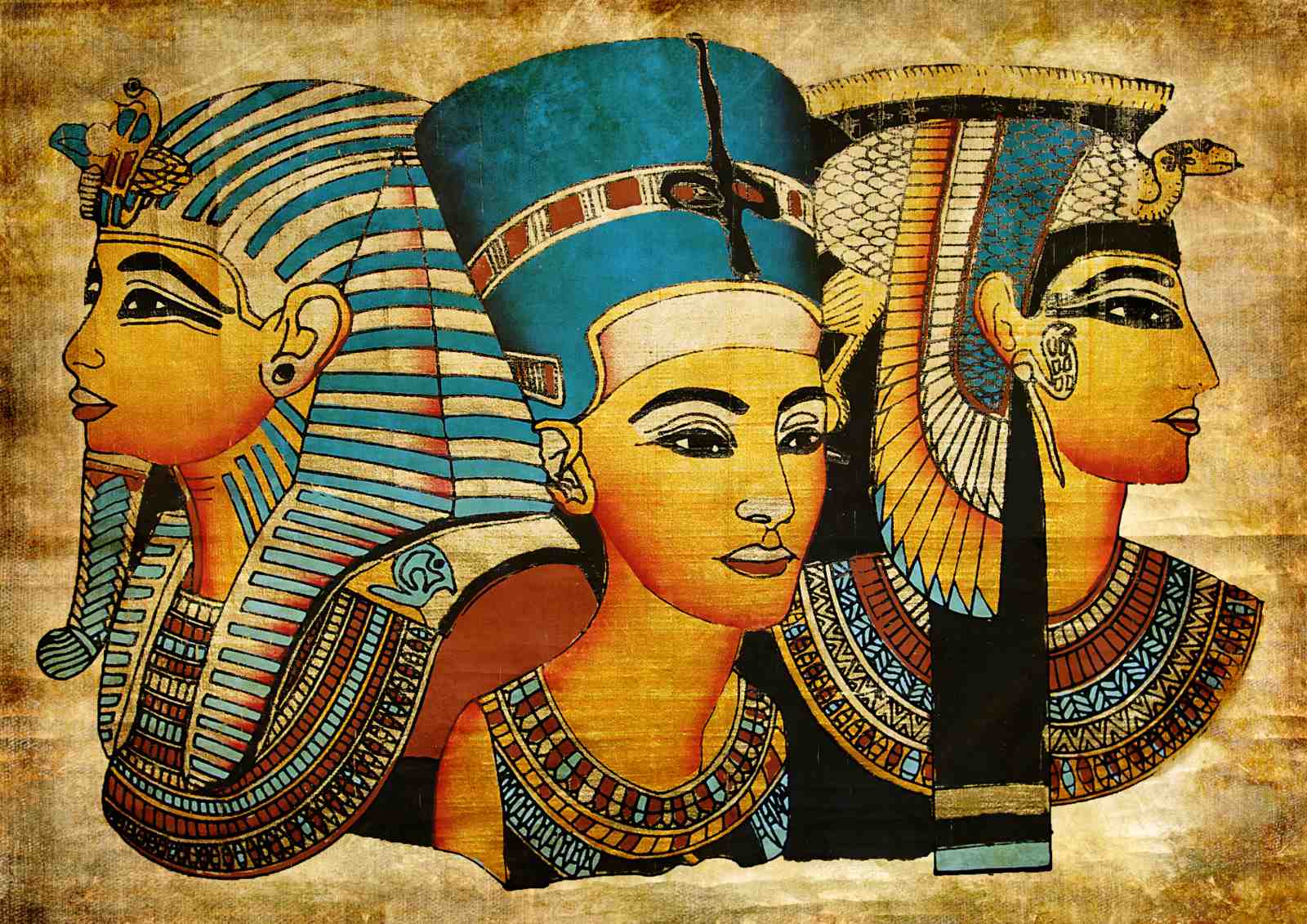 Ancient Egyptian Pharaohs & Queen Nefertiti Wall Art