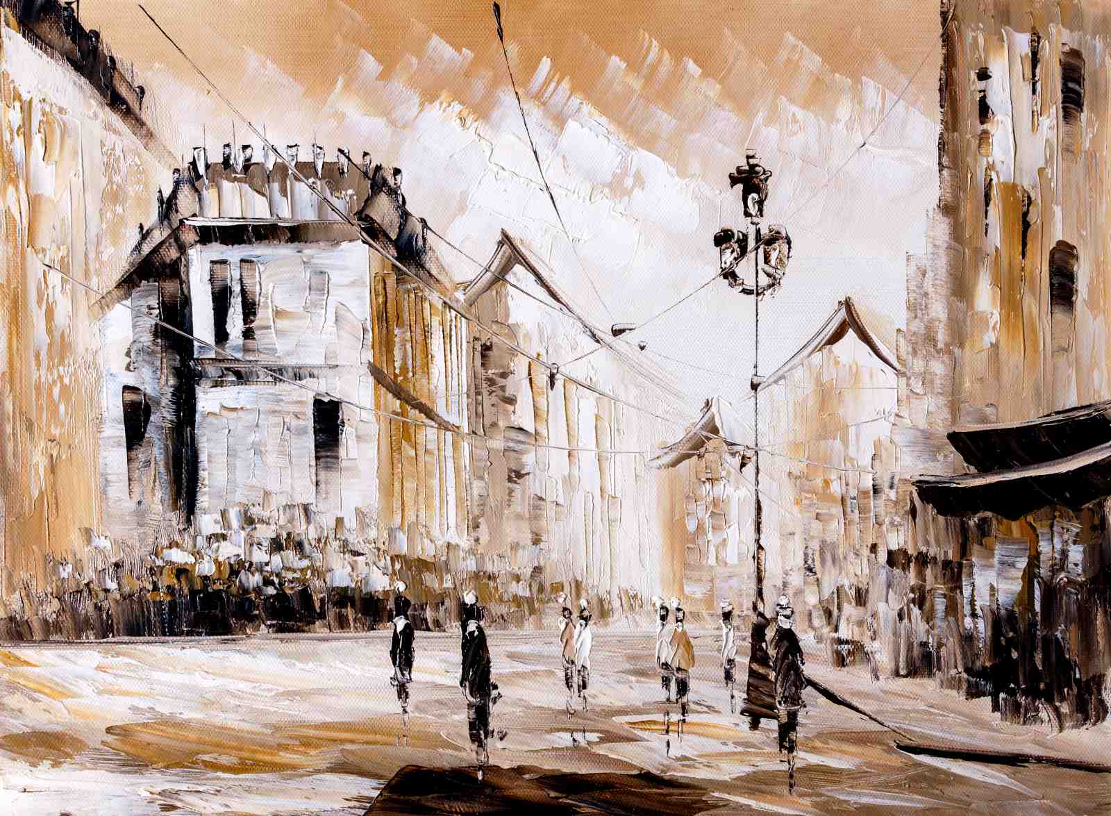 Impressionist Cityscape Textured Wall Art