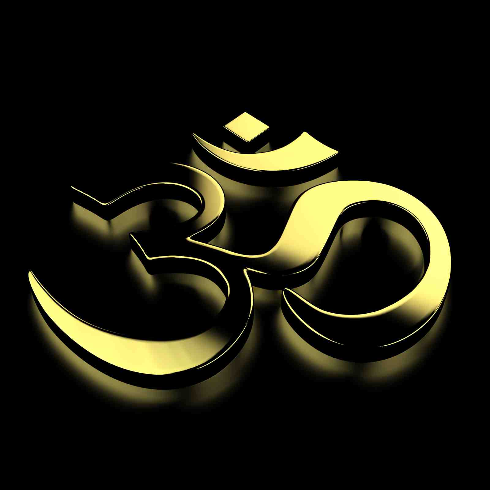 Golden Om Symbol Meditation Wall Art