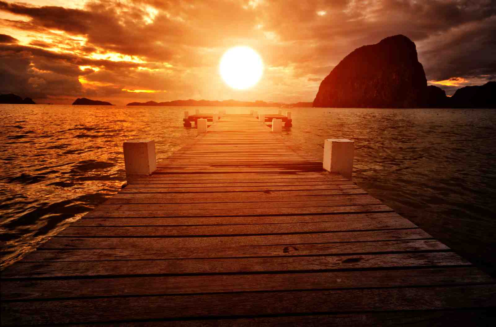 Golden Sunset Pier Wall Art | Beach & Ocean Wall Art