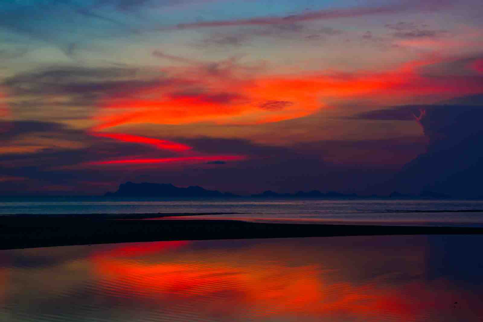 Vibrant Sunset Beach Landscape Wall Art