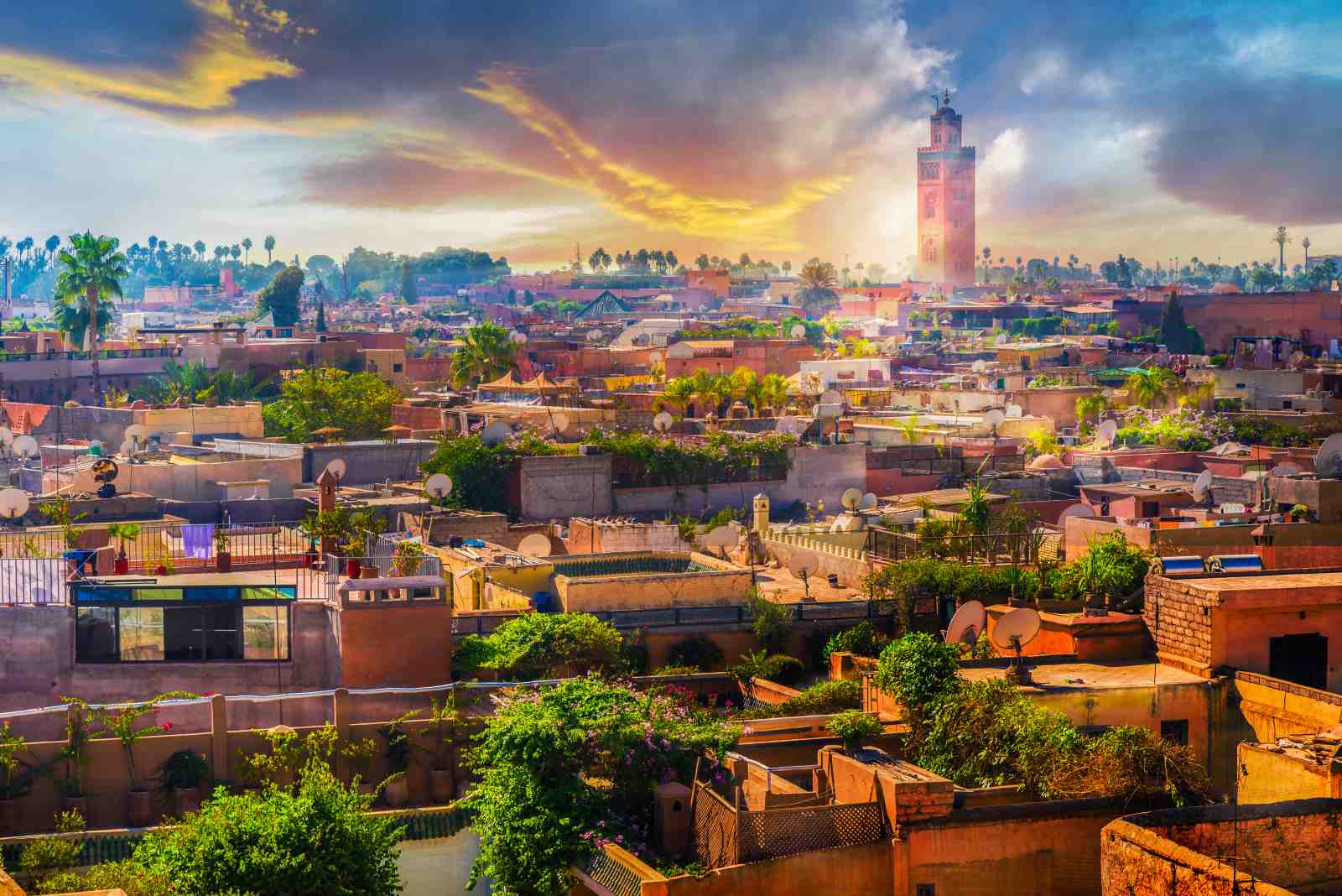 Moroccan Rooftops & Koutoubia Mosque Wall Art