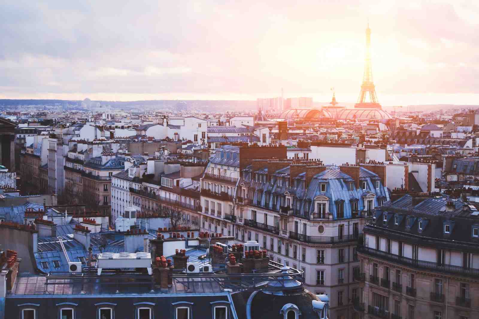 Parisian Rooftops & Eiffel Tower Wall Art