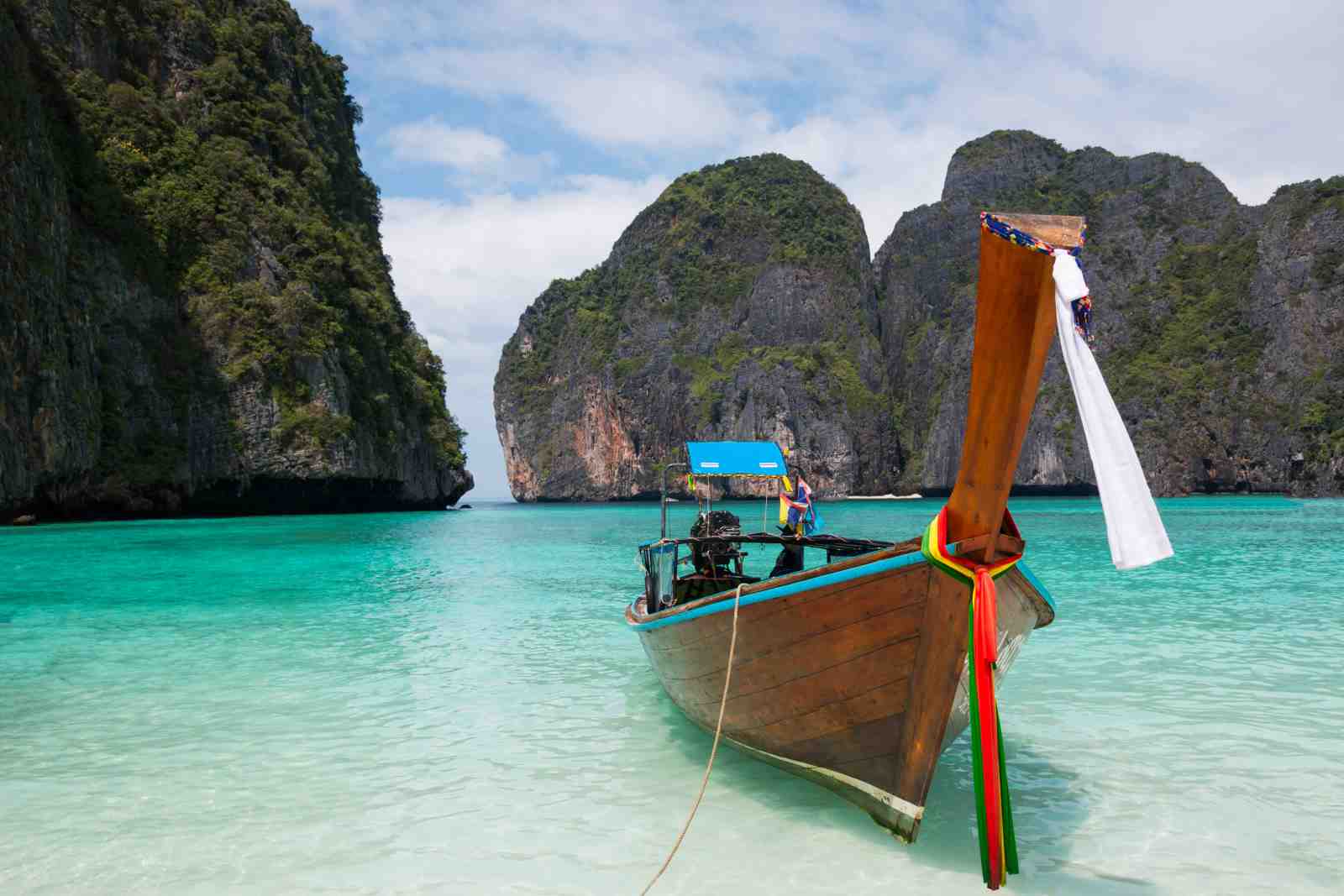 Tropical Beach Longtail Boat Wall Art