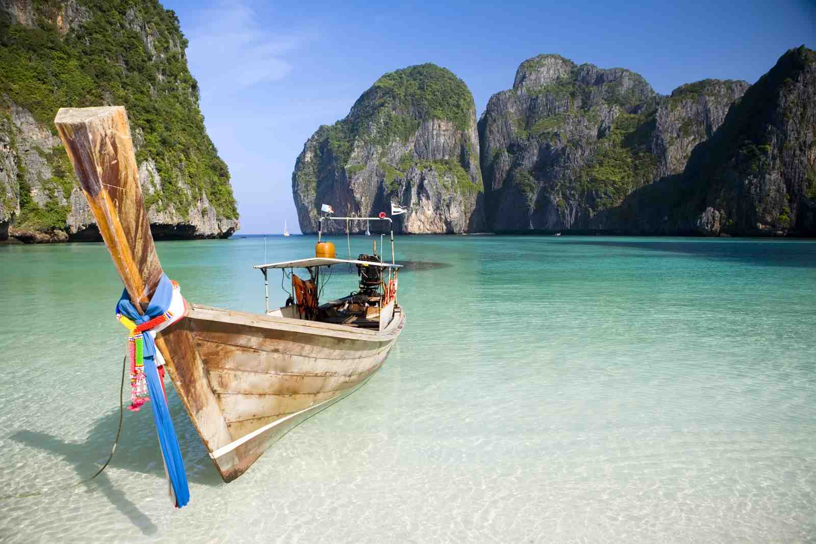 Tropical Thai Beach Longtail Boat Wall Art
