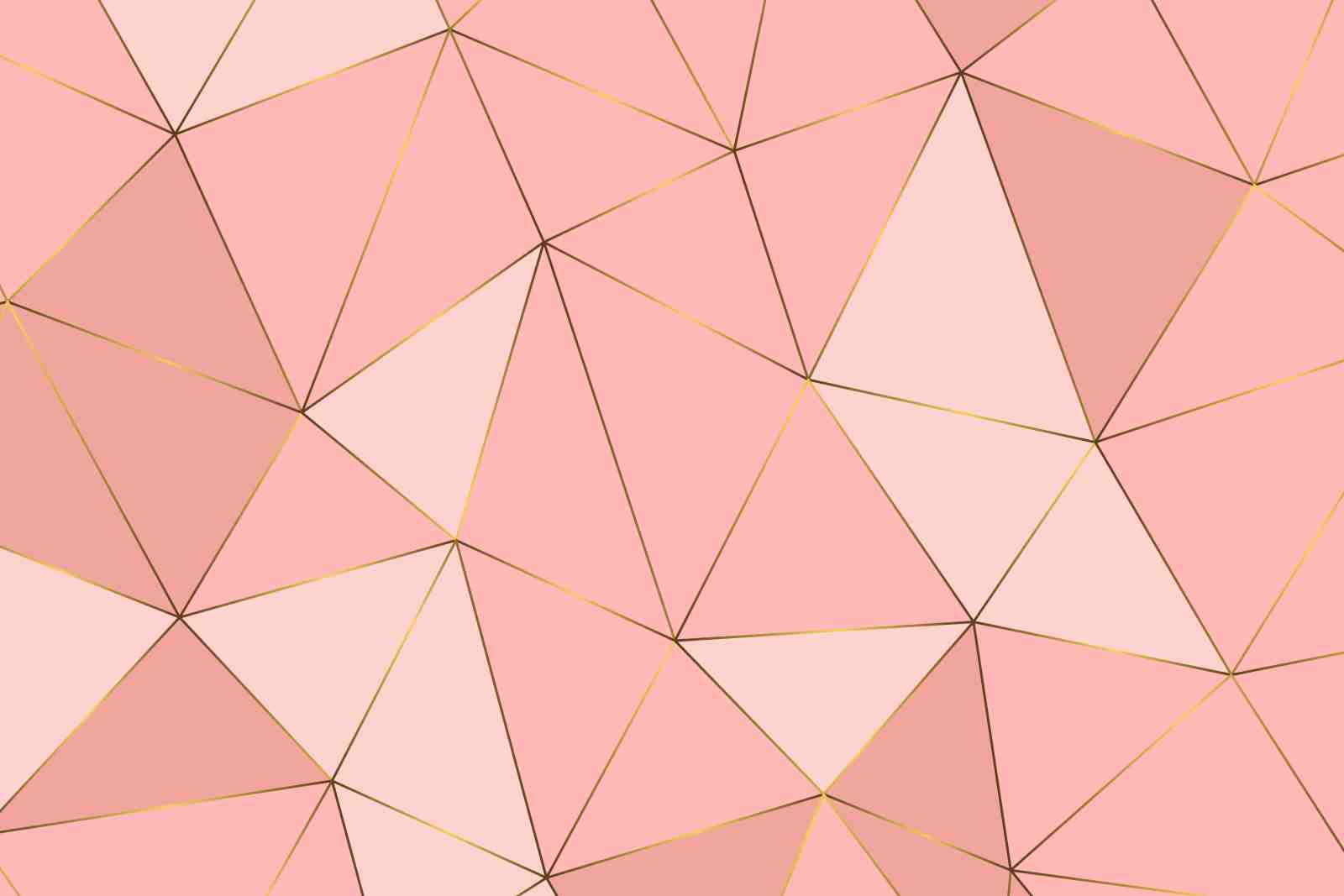 Geometric Pink Gold Abstract Wall Art
