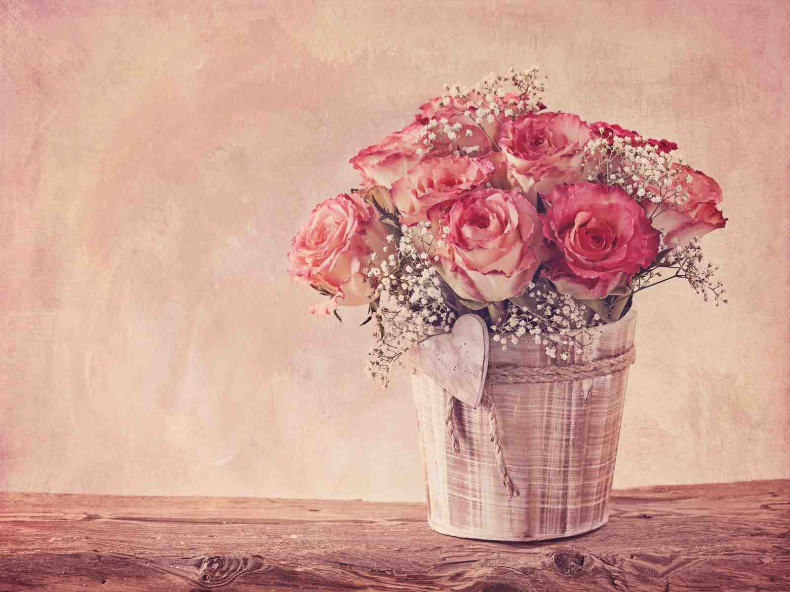 Romantic Rose Bouquet Still Life Wall Art