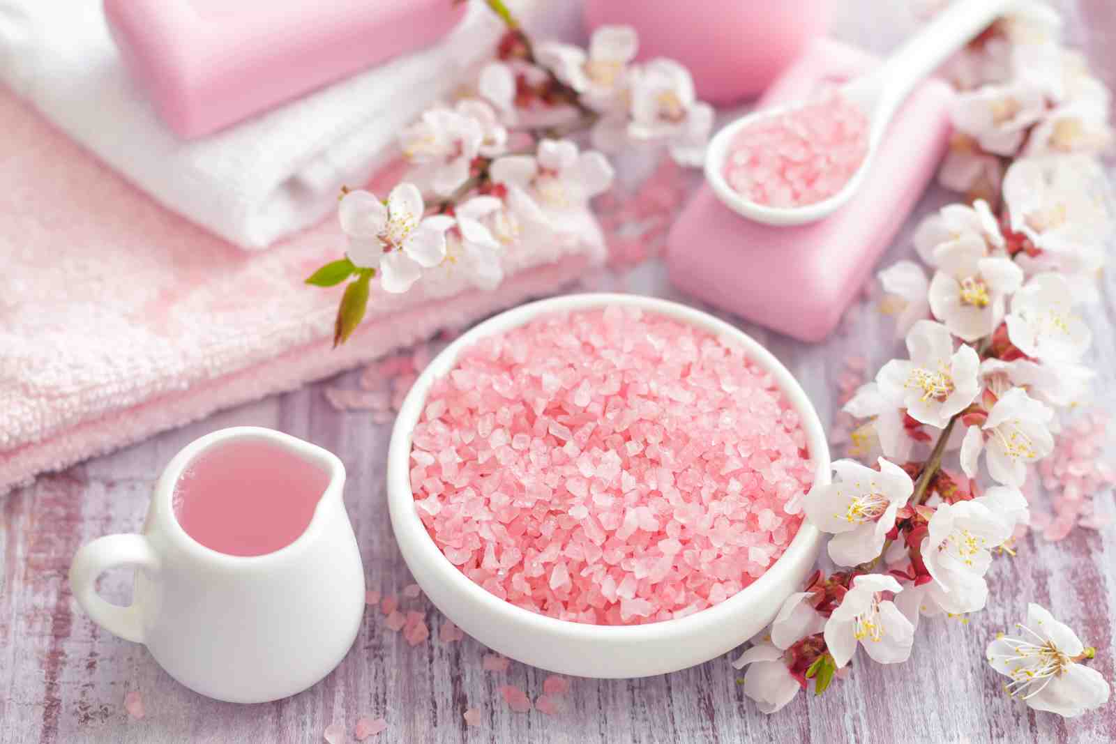 Serene Pink Spa & Cherry Blossoms Wall Art