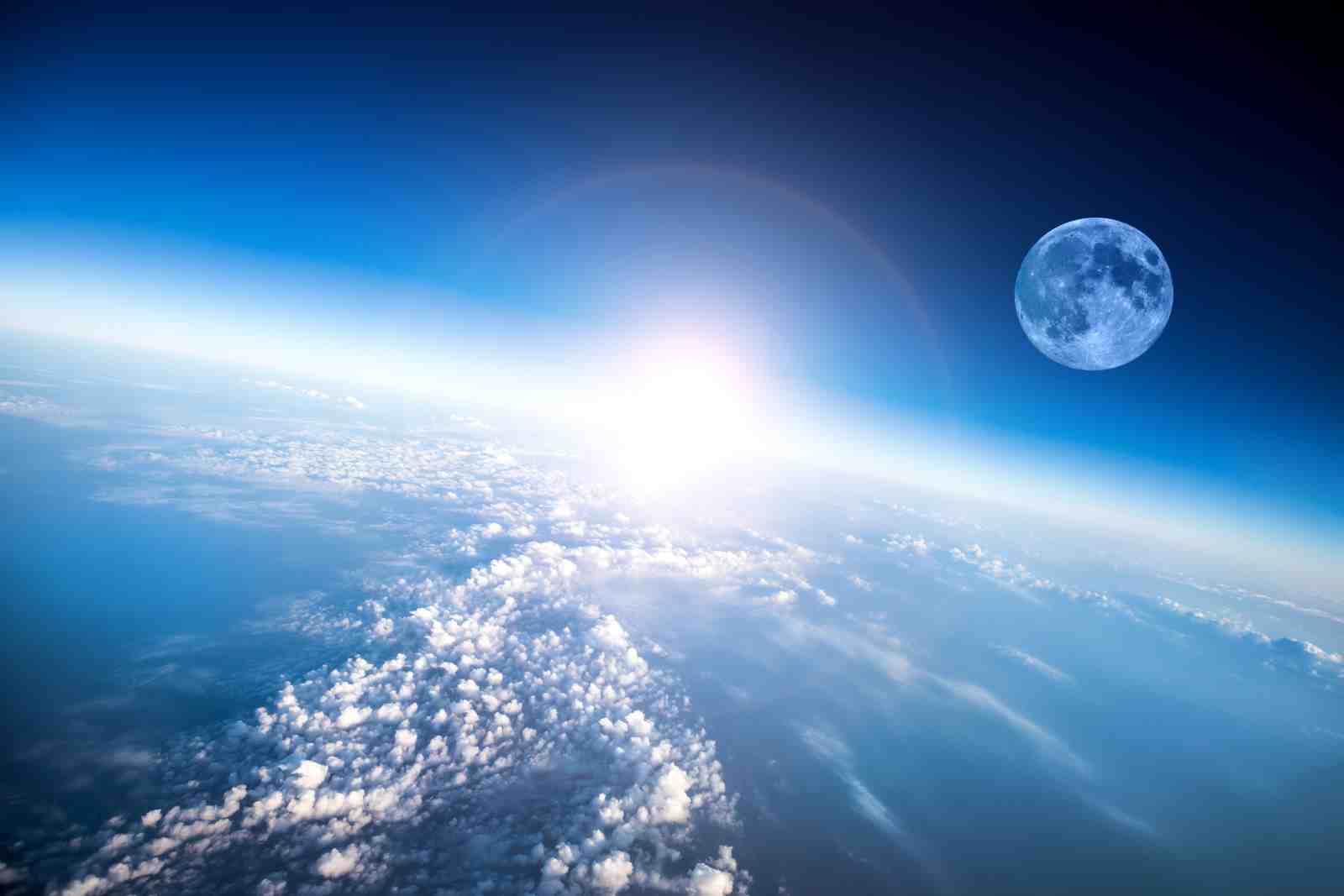Vast Earth Horizon & Moon Wall Art