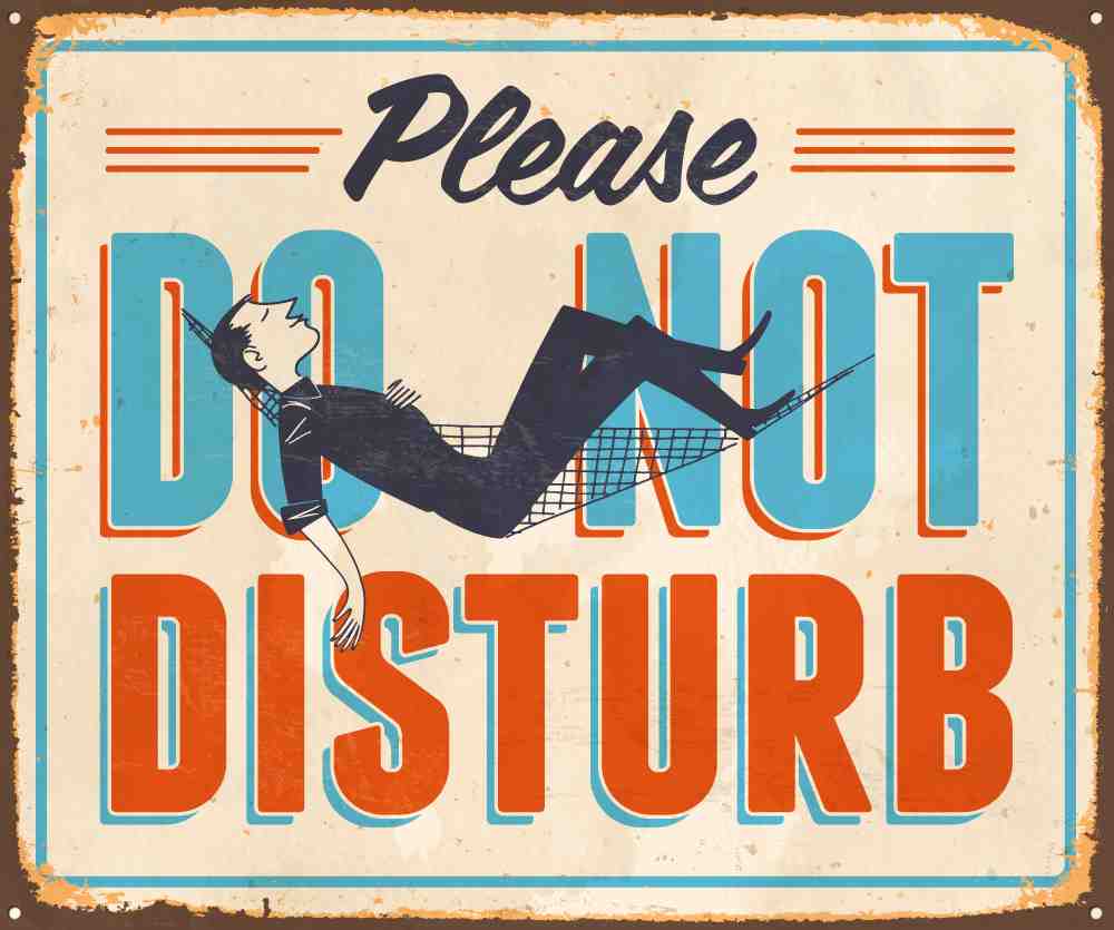 Retro Do Not Disturb Hammock Wall Art