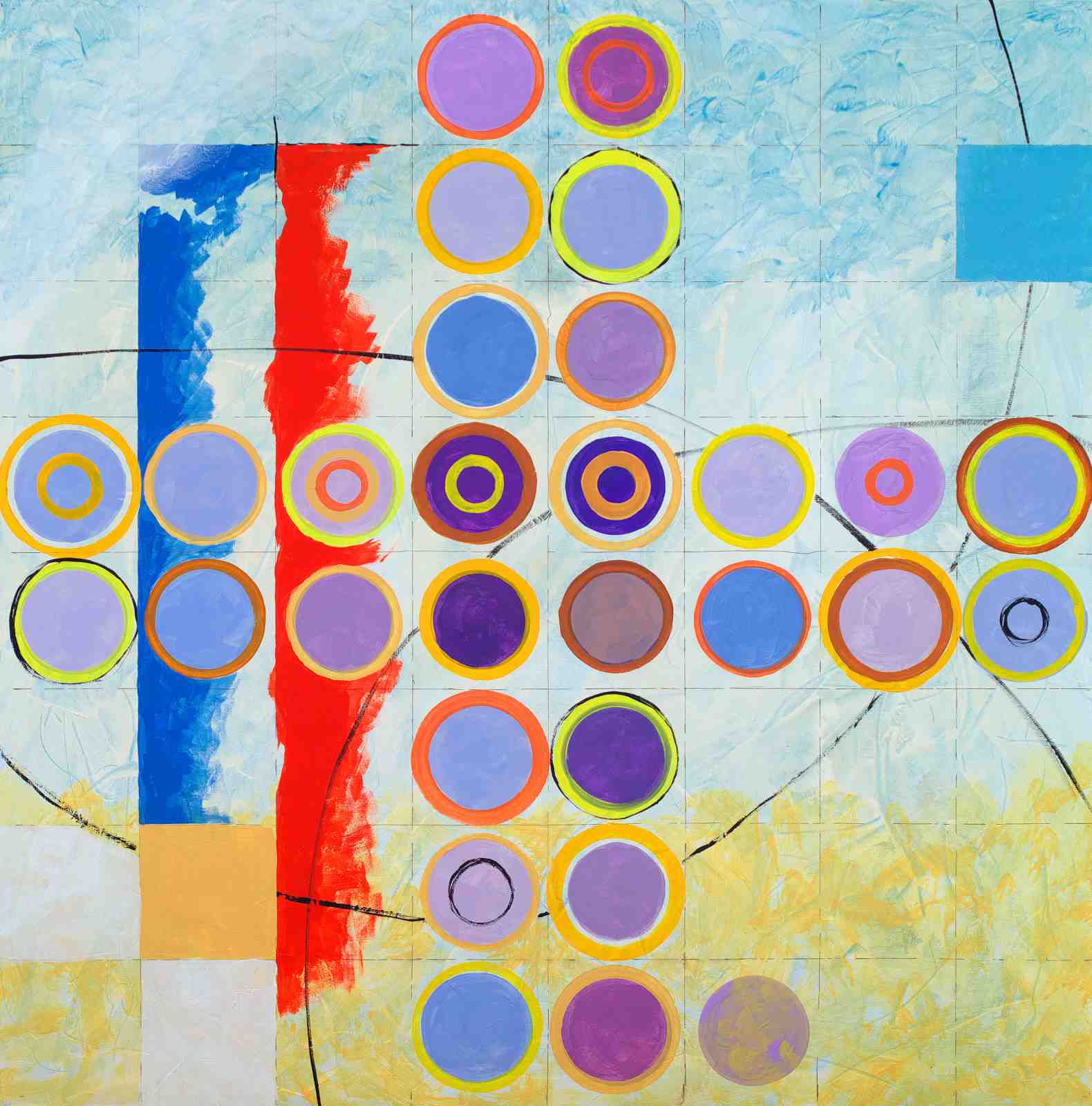 Vibrant Circle Mosaic Wall Art