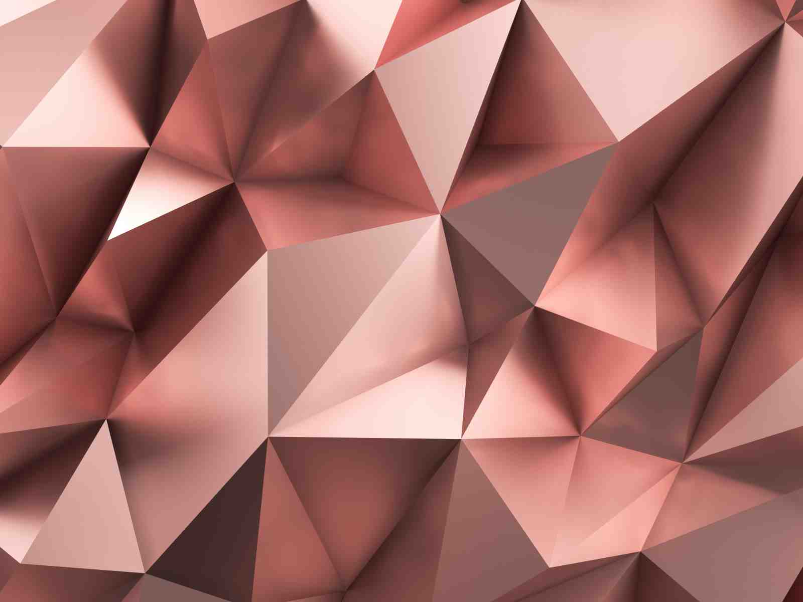 Geometric Rose Gold Abstract Wall Art