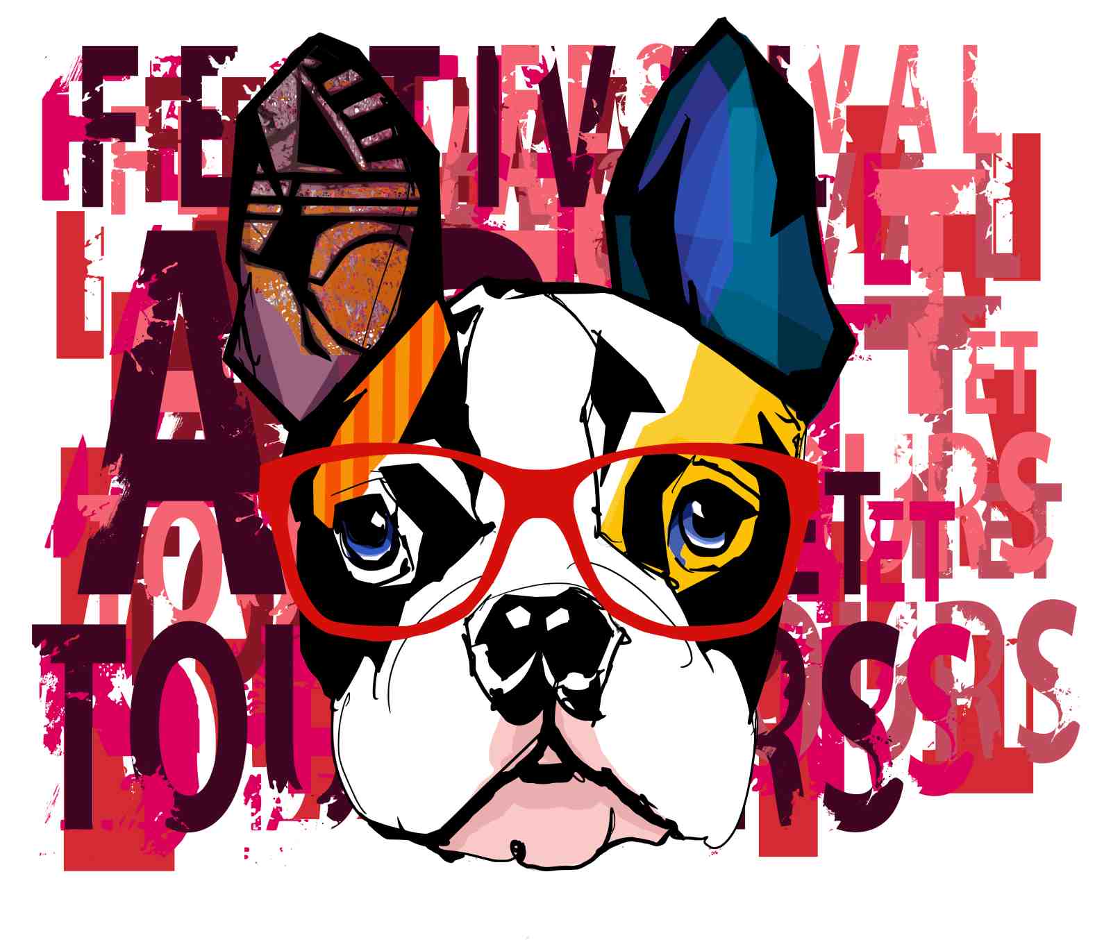 Urban French Bulldog Pop Art Wall Art