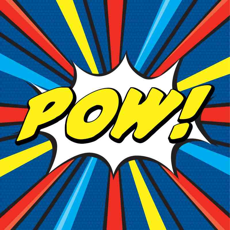 Retro Comic POW! Burst Wall Art