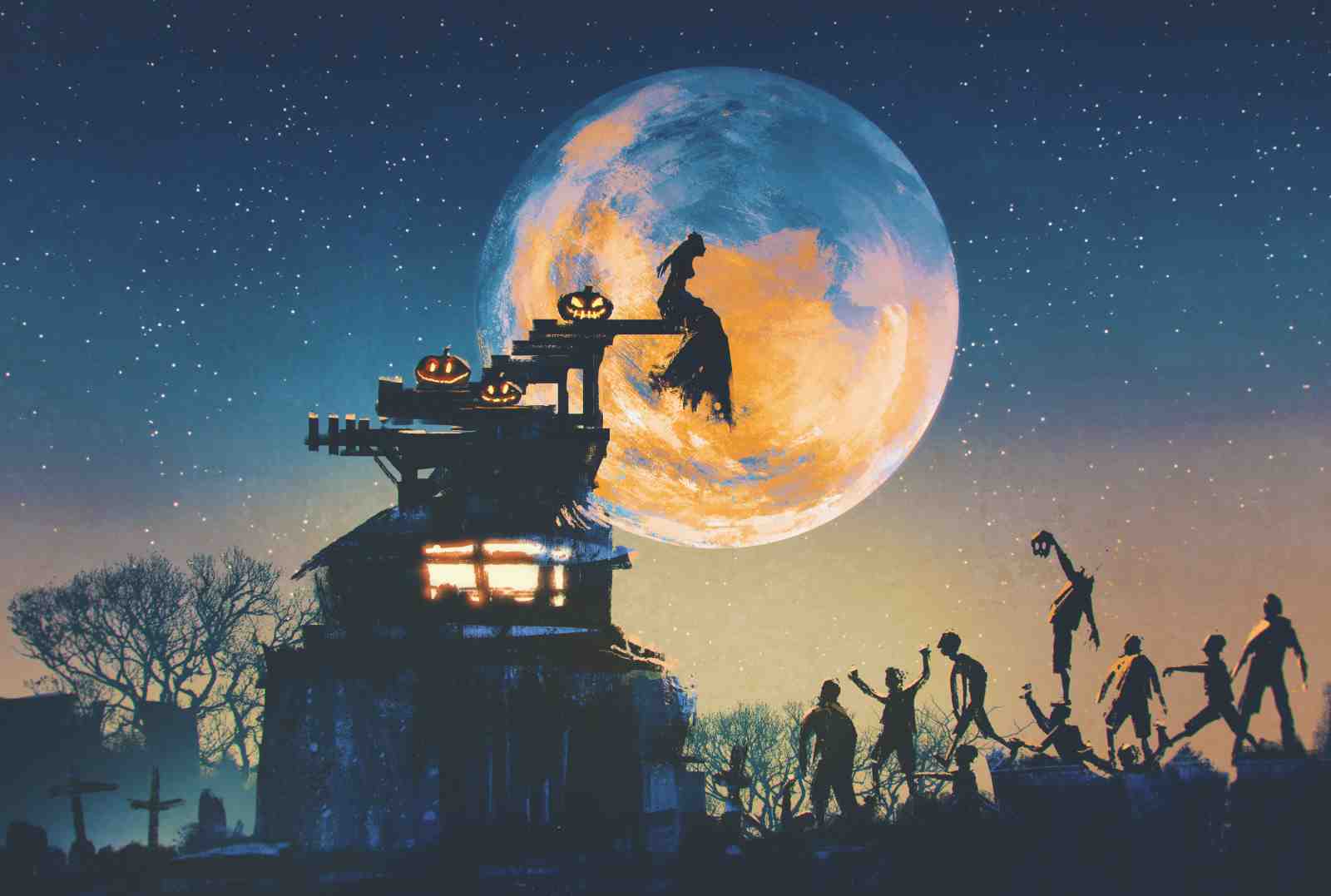 Spooky Halloween Night Wall Art