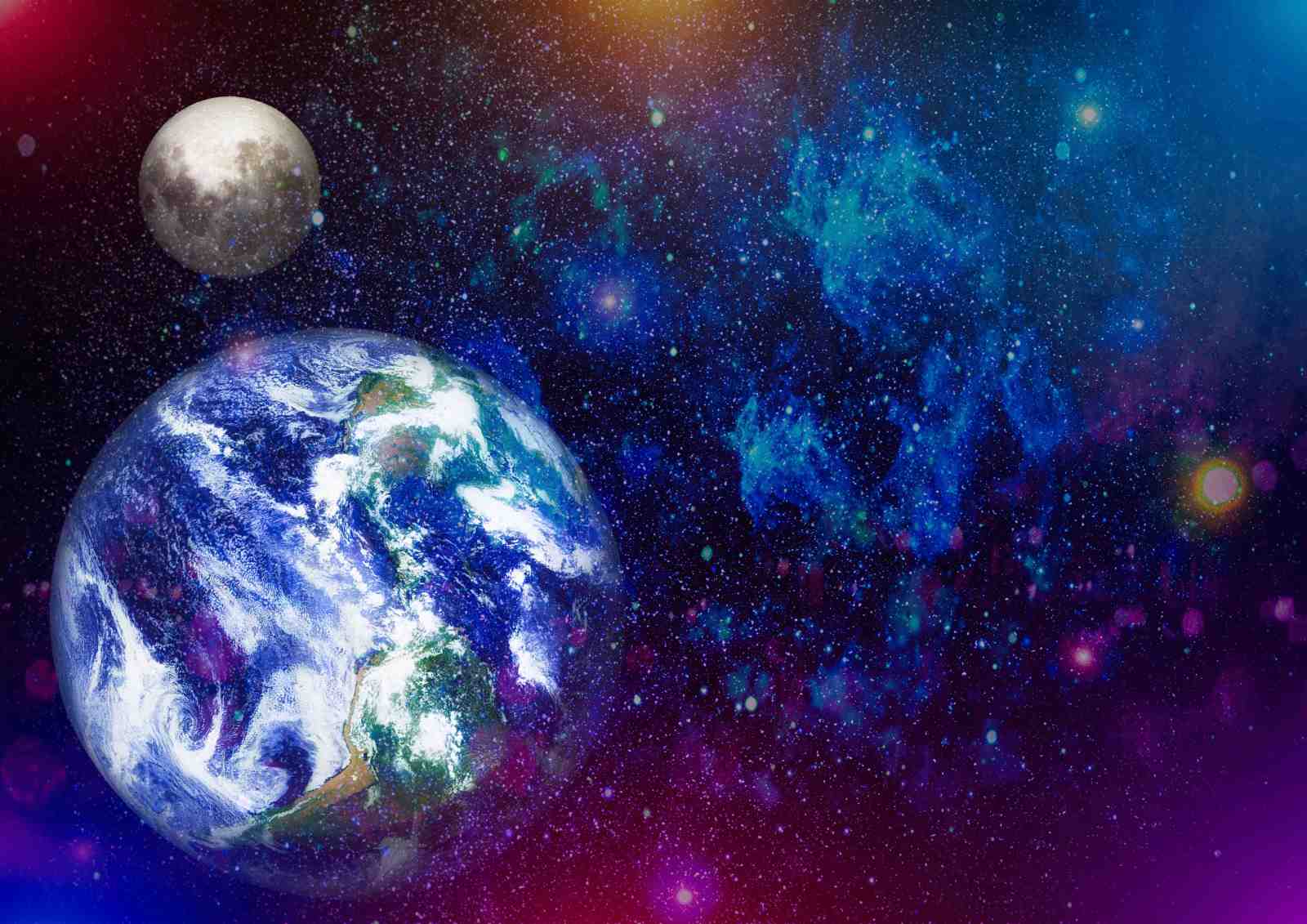 Cosmic Earth & Moon Wall Art