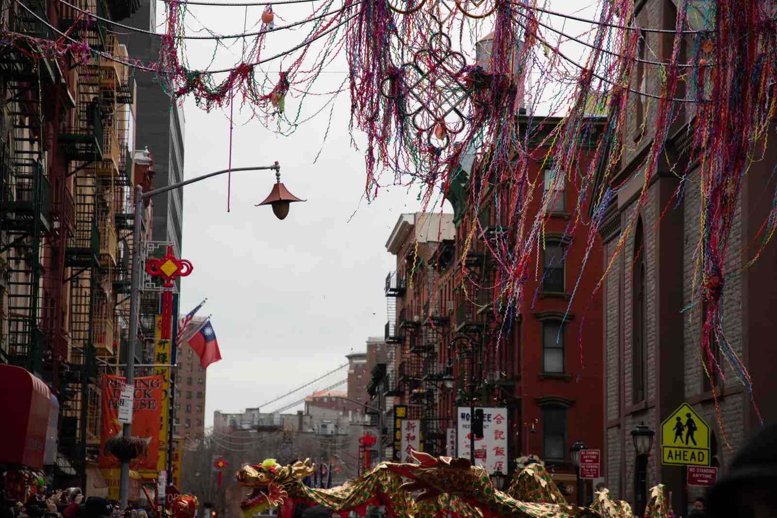 Vibrant Chinatown Festival Street Scene Wall Art